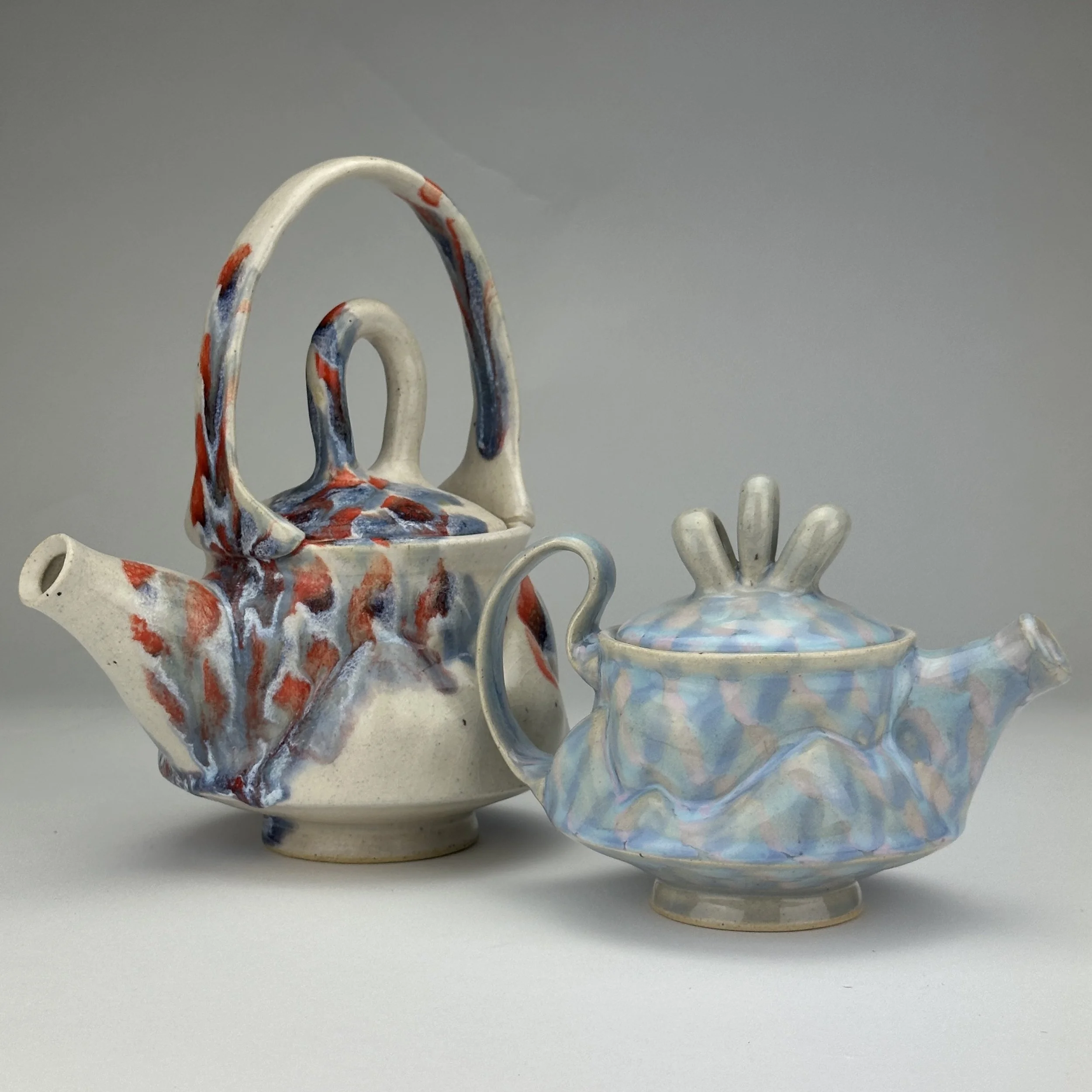 Fireworks, 9” x 7.5” x 5”, Cone 6 Electric Fired, Wheel Thrown and Altered, 2025