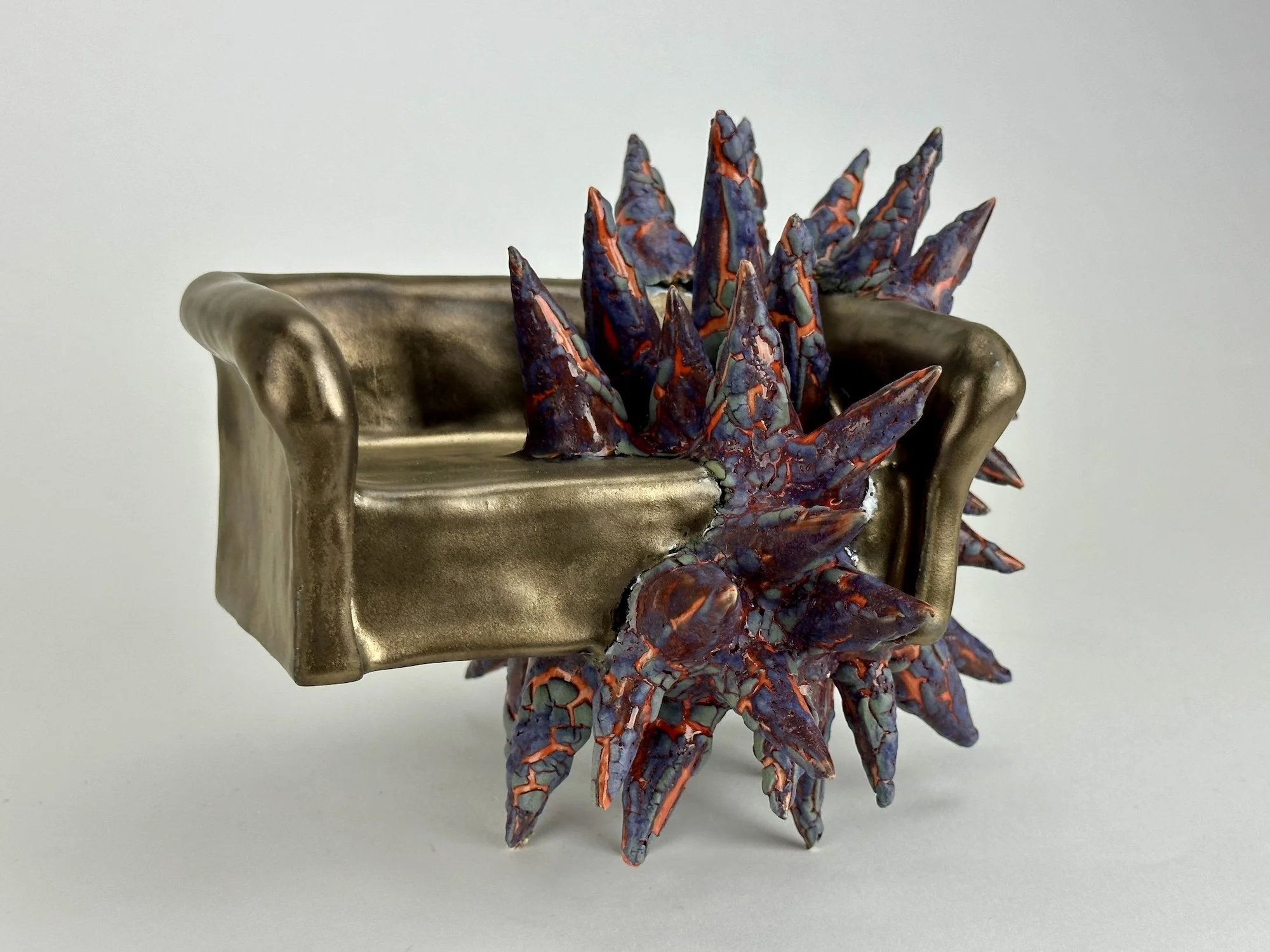 Lucky Me (Ironic, Cone 6 Electric Fired, Handbuilt, Layered Glazes, 2024