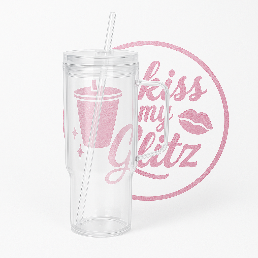 💋 40 oz. Acrylic Tumbler w/ Handle