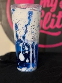 💋Blue & White Lava Drip Cup - 24oz