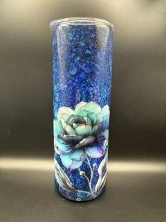 Midnight in Bloom 20oz Skinny Tumbler 🌙🩵