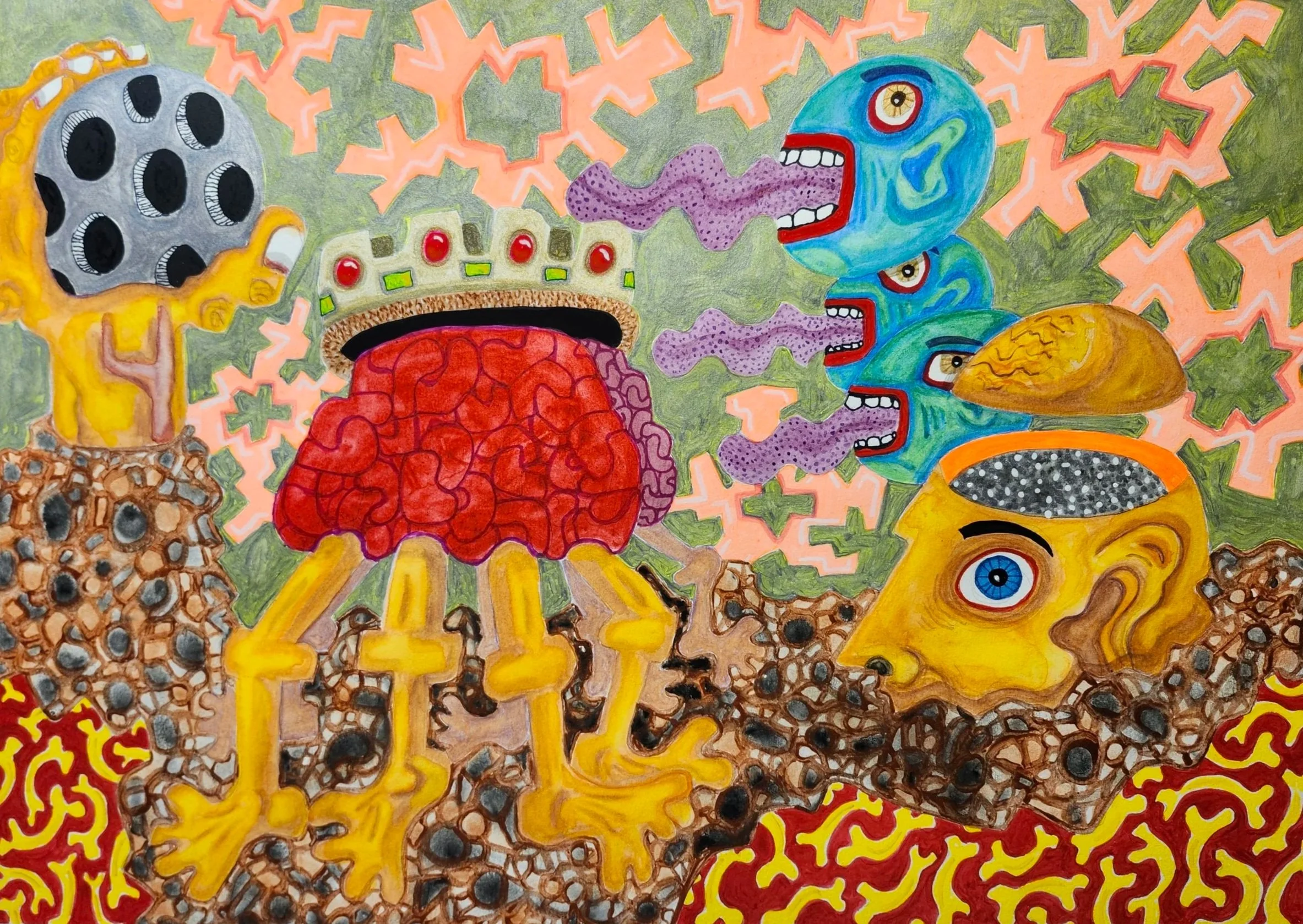 Untitled | 2024 | Watercolor, Tempera, Ink | 18 x 24