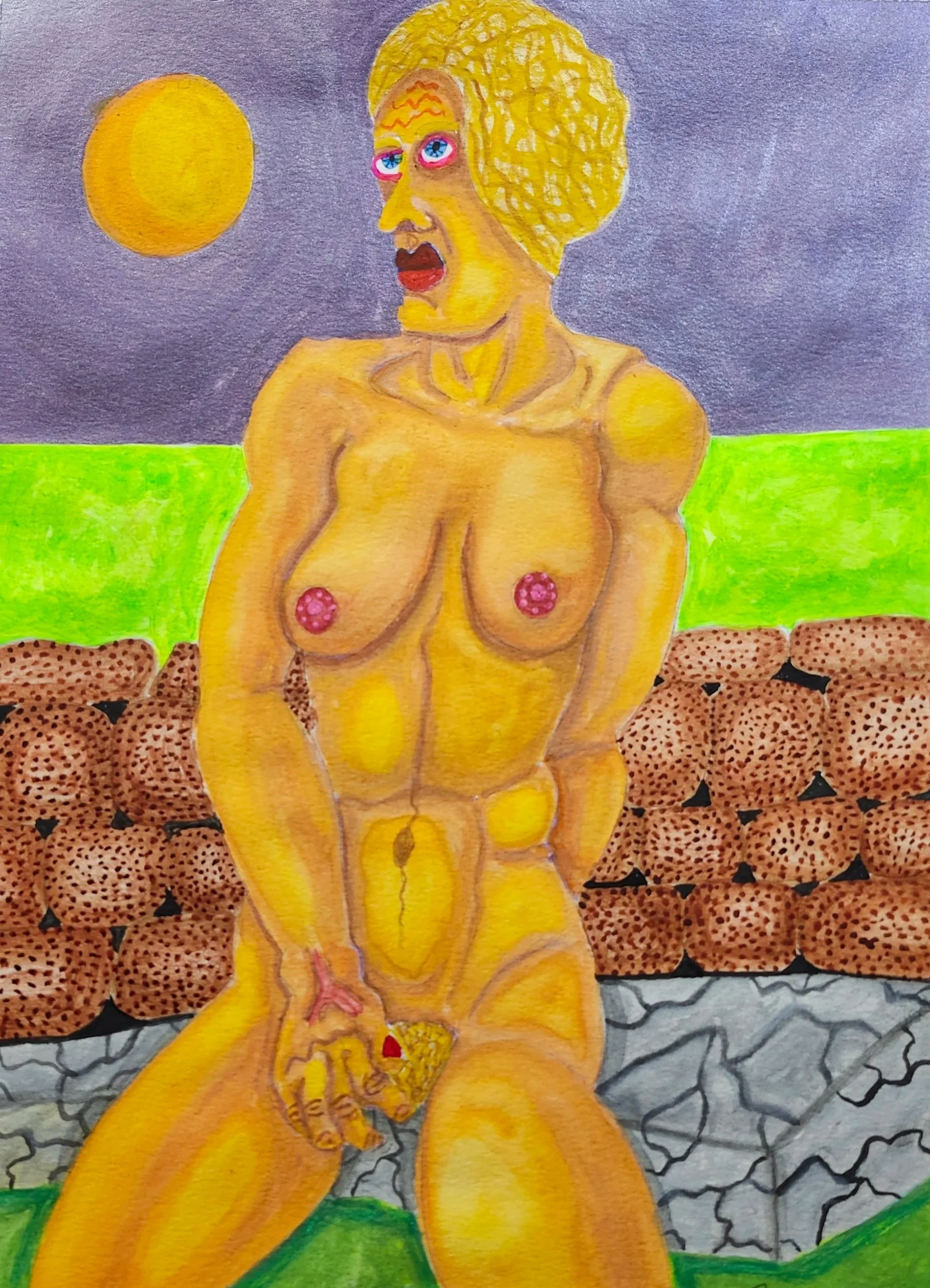 Maria | 2025 | Watercolor, Tempura | 11 x 15