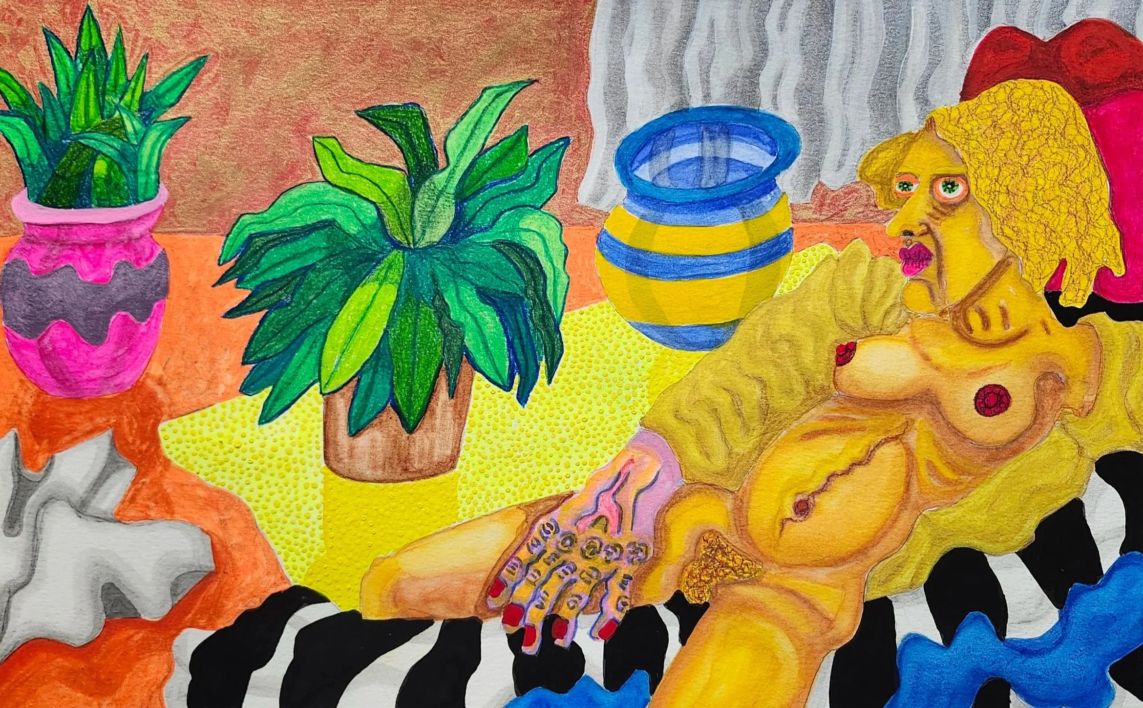 Eva | 2025 | Watercolor, Tempera | 12 x 18