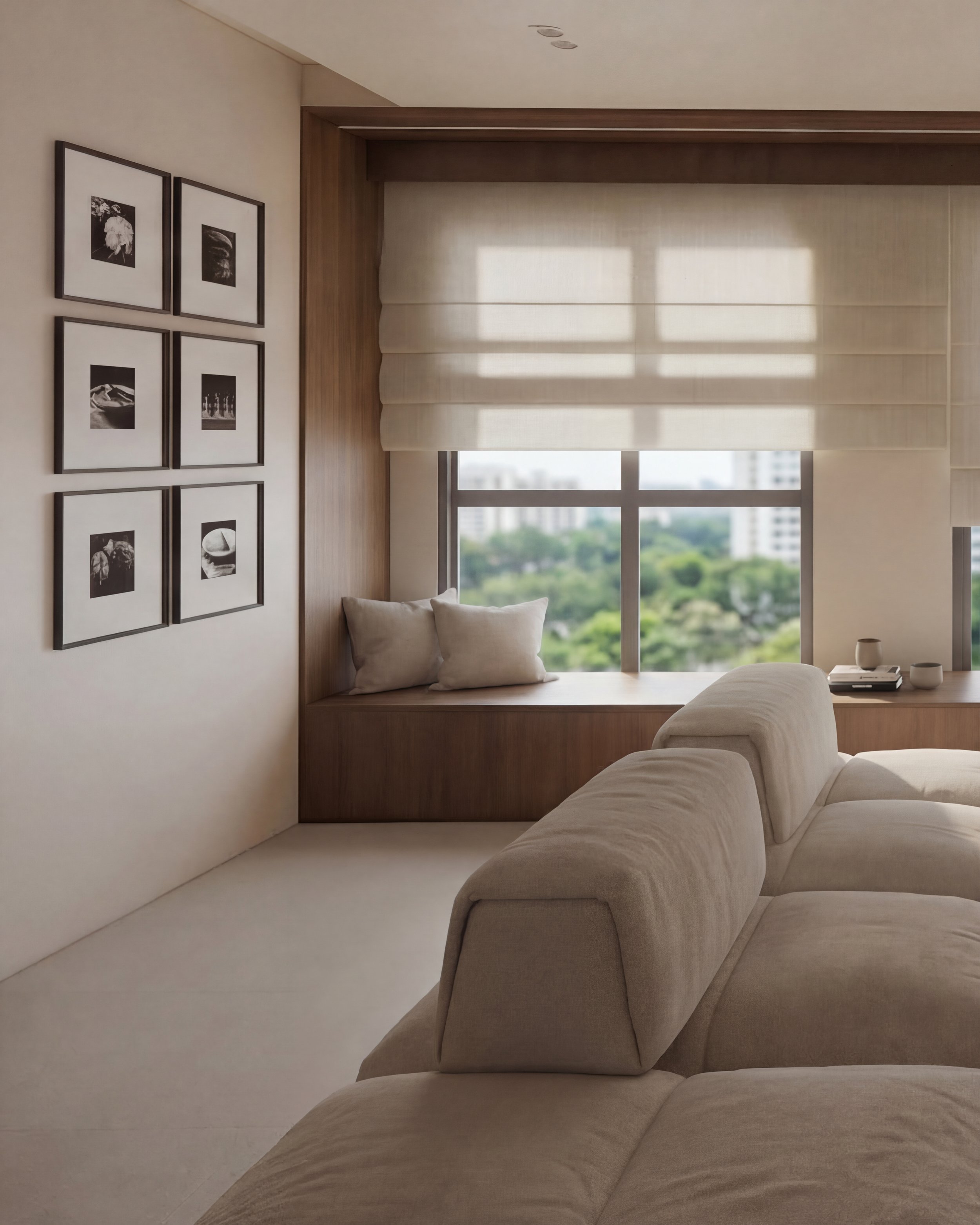 Explore this modern Japandi home designed by Built Different Studio in Singapore. Featuring open, welcoming spaces, natural textures, and greenery, this interior blends minimalism with warmth—perfect for homeowners who love to host.