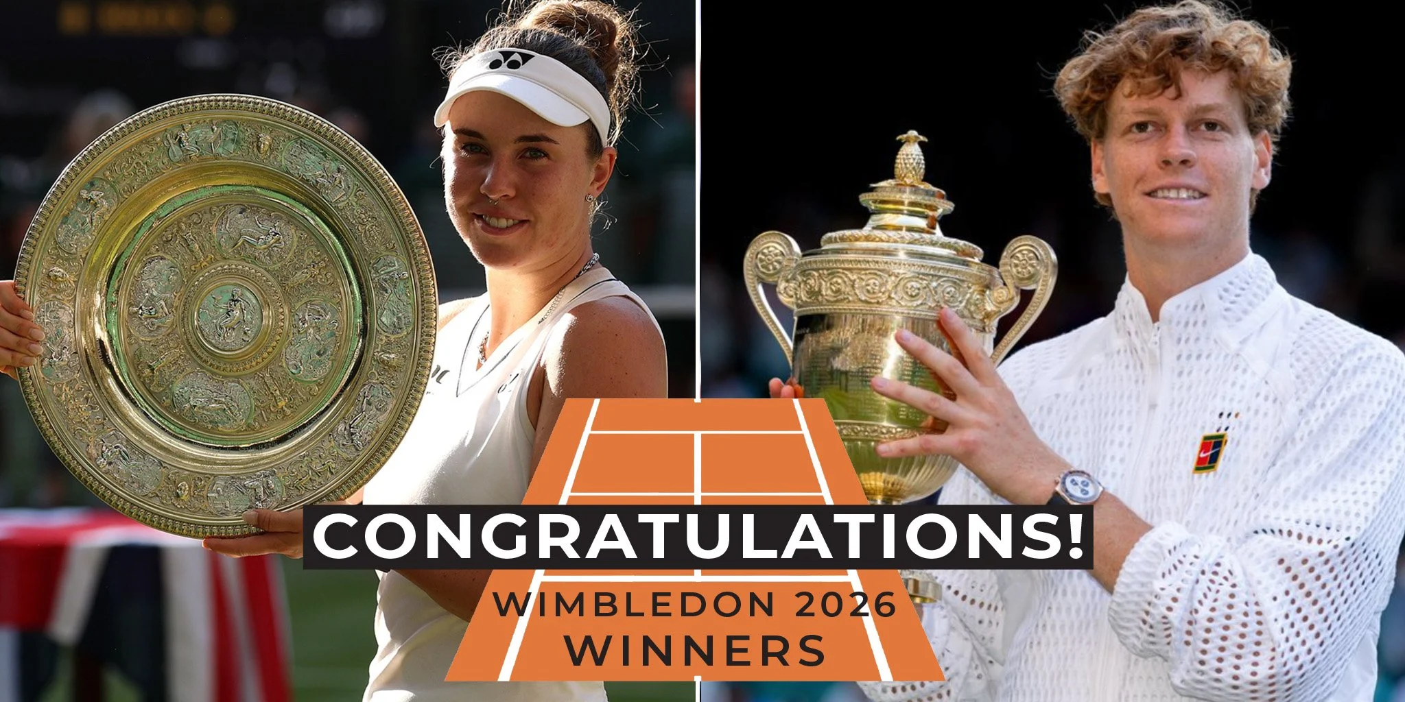 Wimbledon 2026 Winners: Jannik Sinner and Linda Noskova