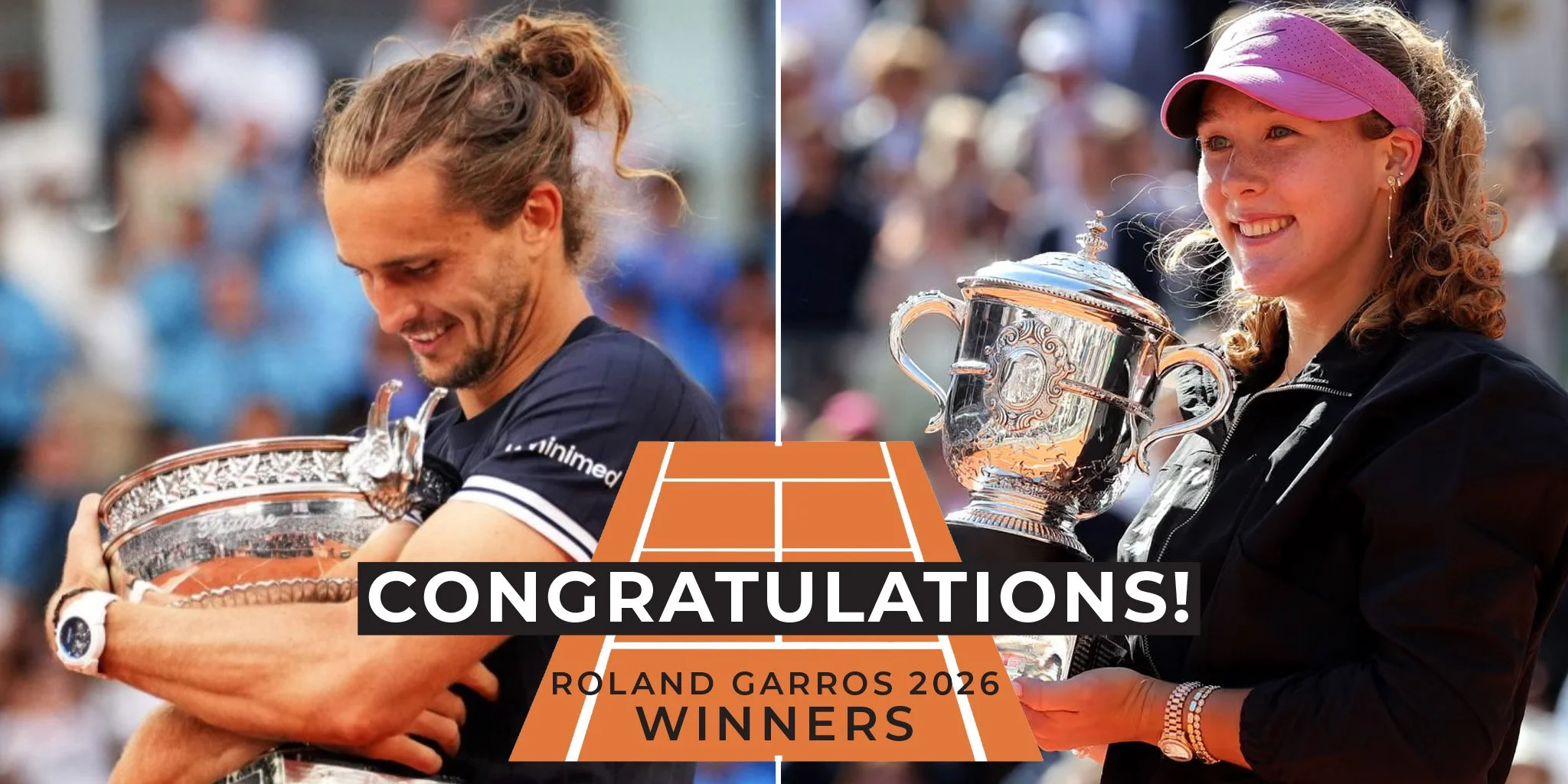 Roland Garros 2026 Winners: Alexander Zverev and Mira Andreeva