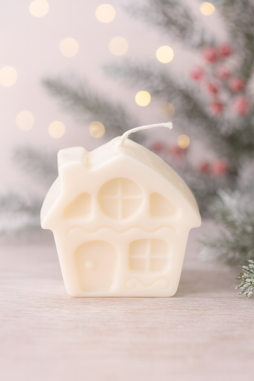 “Christmas cottage candle gift box — handmade soy wax holiday candle set USA”