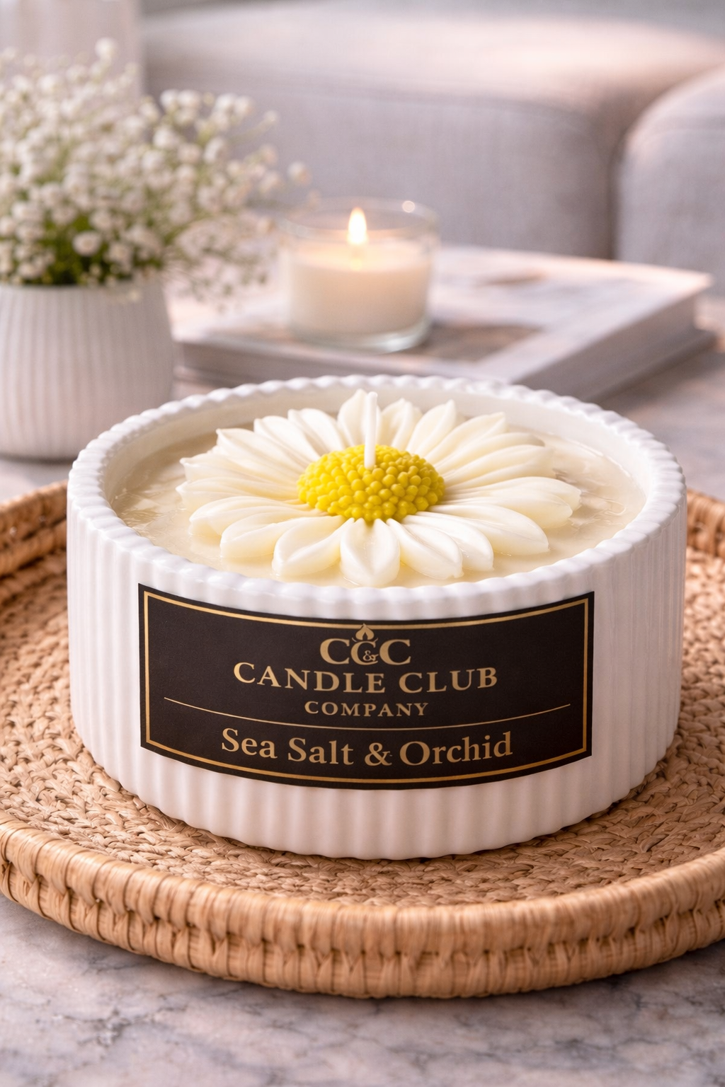 Daisy Flower Candle (8 oz)