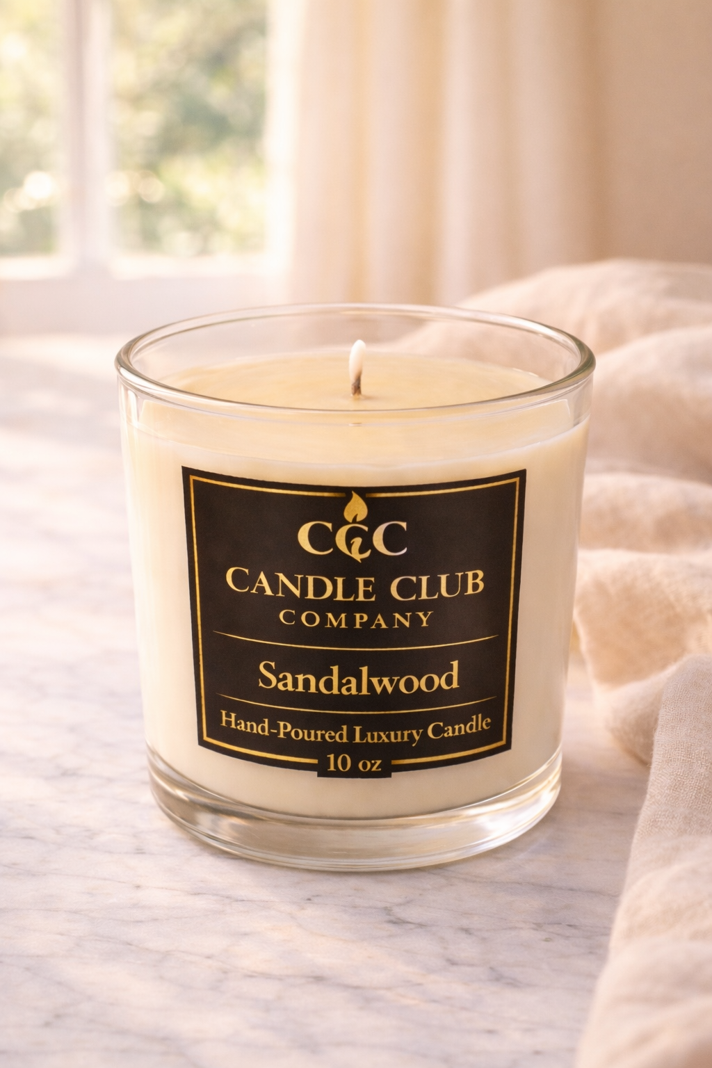 luxury soy candle home decor cozy neutral aesthetic