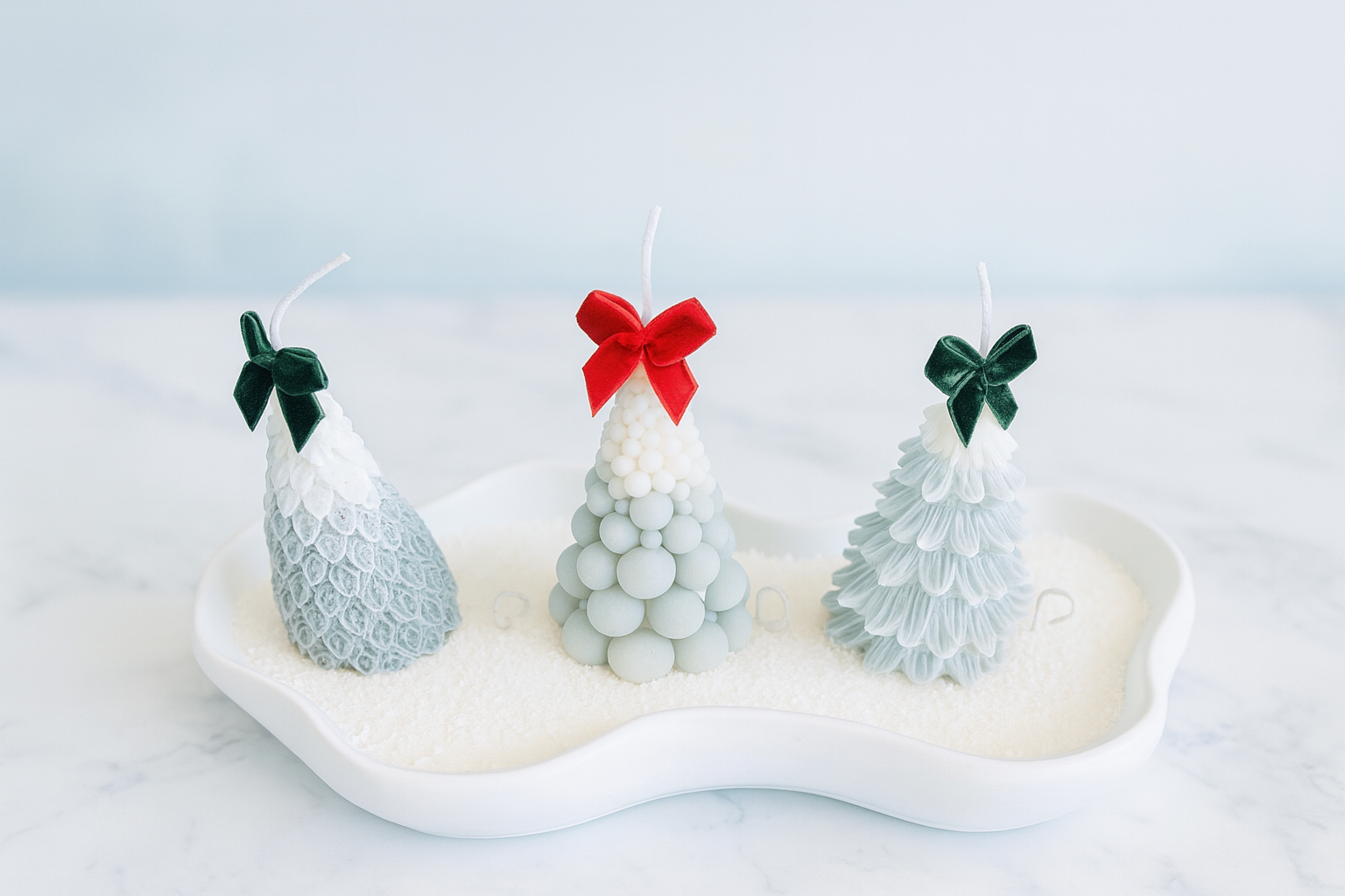 “Christmas Village Candle Centerpiece – handmade holiday soy candles USA”  ALT text is complete.