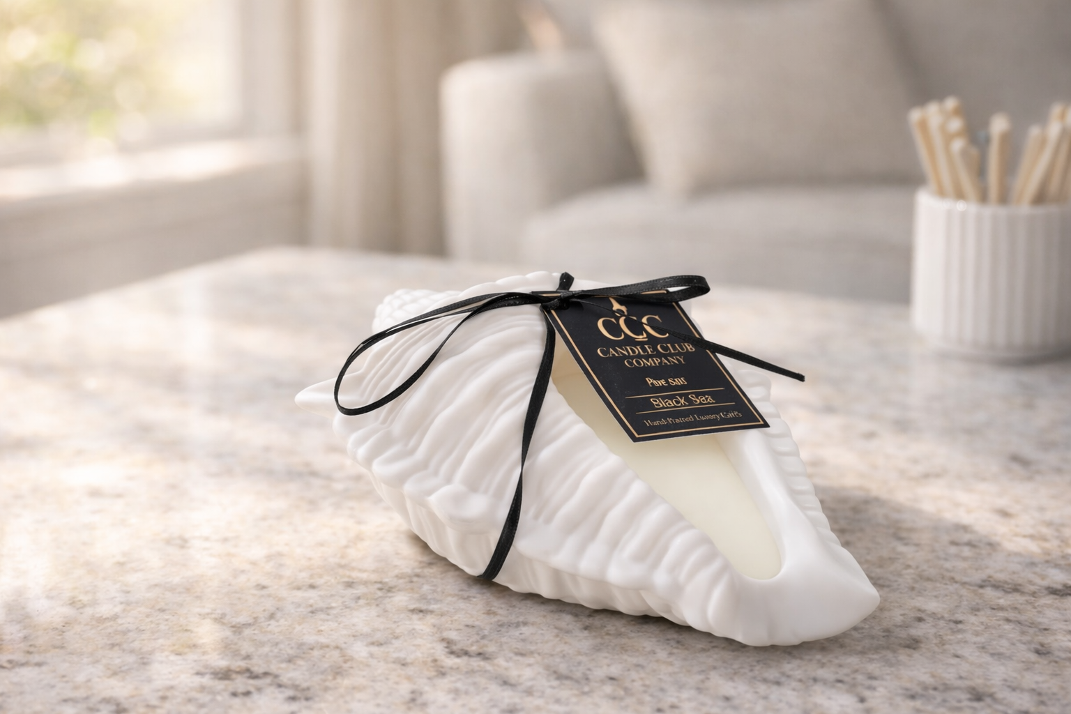 Sculpted Wave Candle (5 oz)