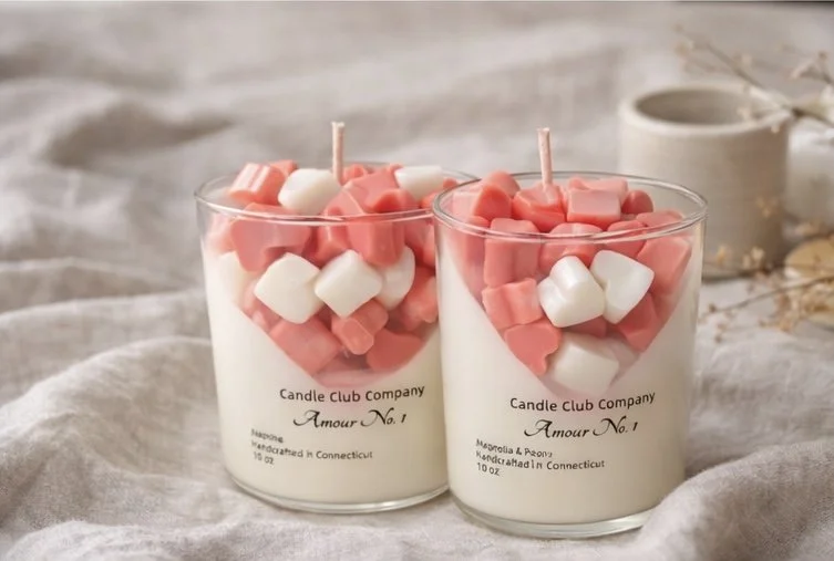 Luxury handmade soy candle in glass jar, handcrafted in Connecticut