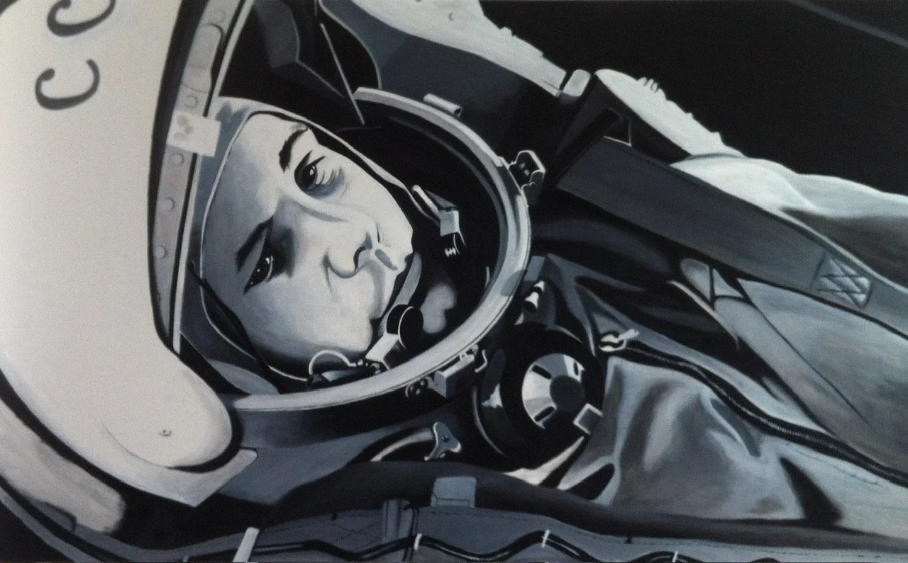 Cosmonaut
2020
Ink and acrylic on linen 
3” x 5”