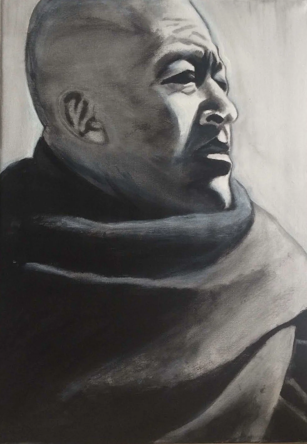 Khyentse
2020
Charcoal & watercolour on canvas 
10 in x 14 in