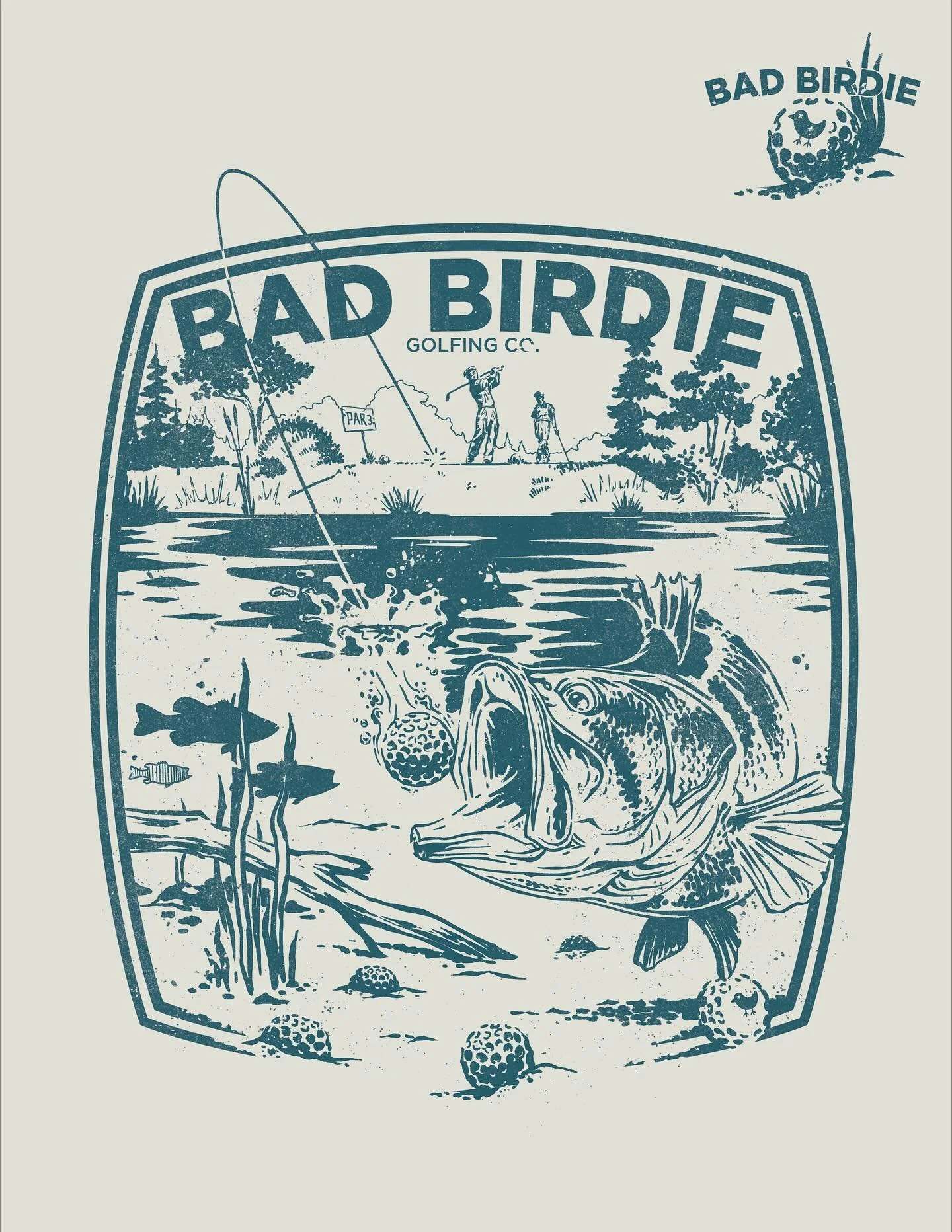 The &ldquo;Gone Fishing&rdquo; illustration is one of my favorite graphics that I&rsquo;ve done lately! I was inspired by the vintage bass illustrations, and their dynamic compositions. Taking that and the always present possibility of hitting your g