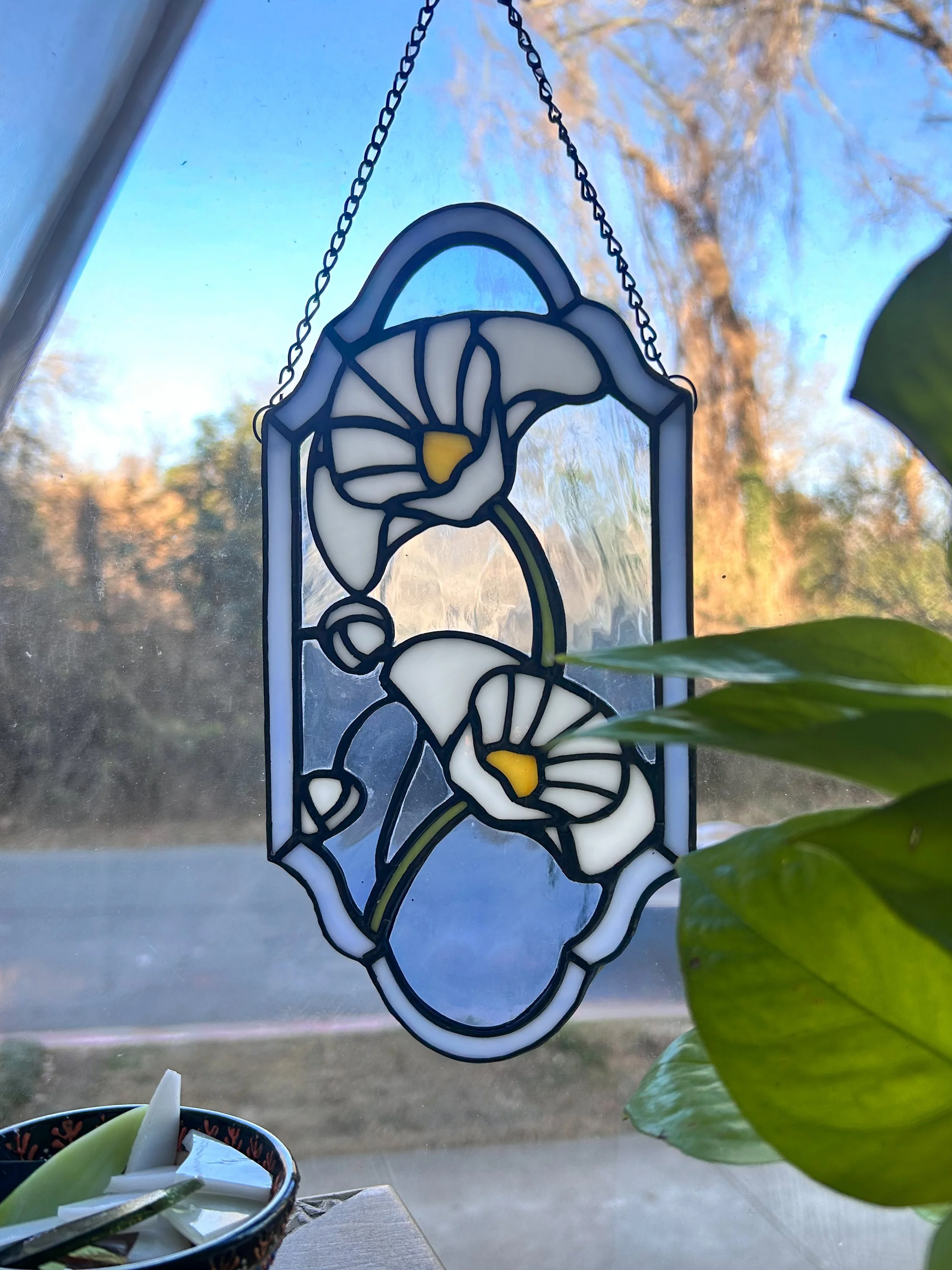 Morning Glories in Soft Blue