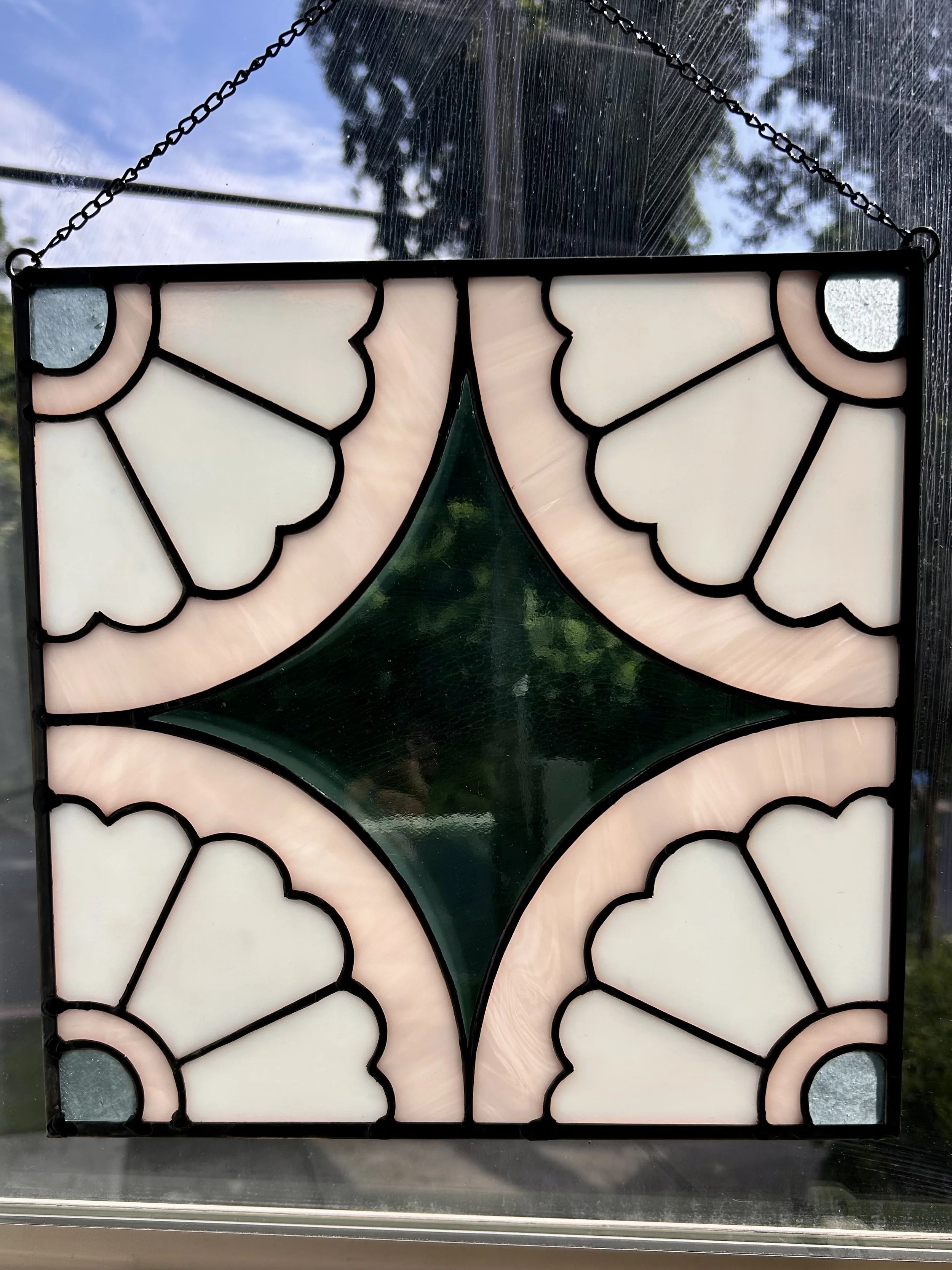 Geometric Floral Panel