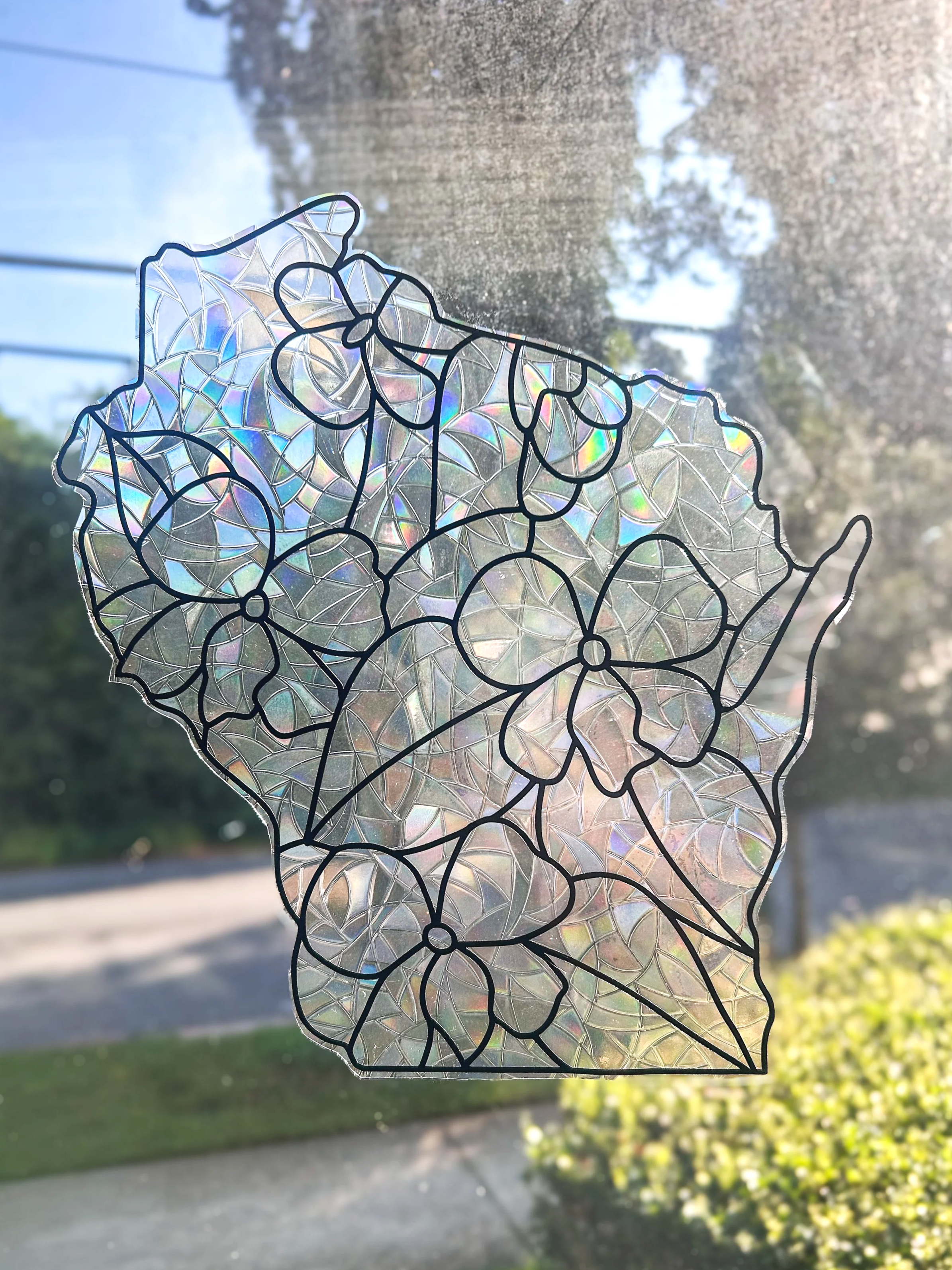Wisconsin Wood Violet Window Cling