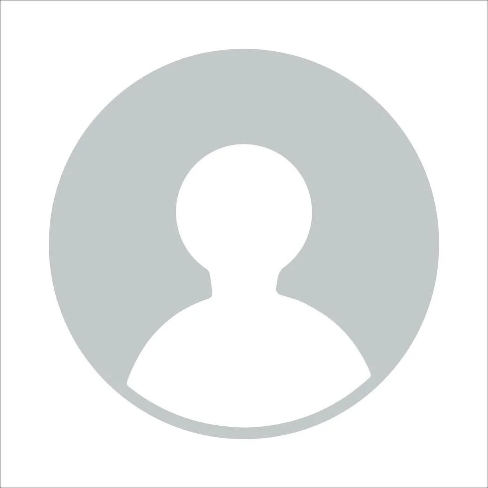 Placeholder image of a user profile icon with a gray background.