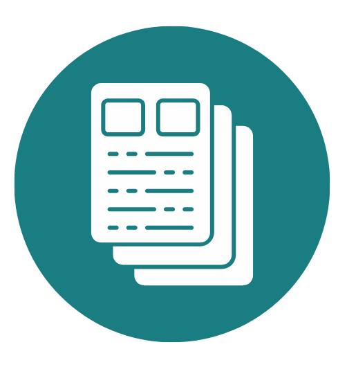 Geometric drawing of an outline square with sections divided by vertical, horizontal, and half circle lines.