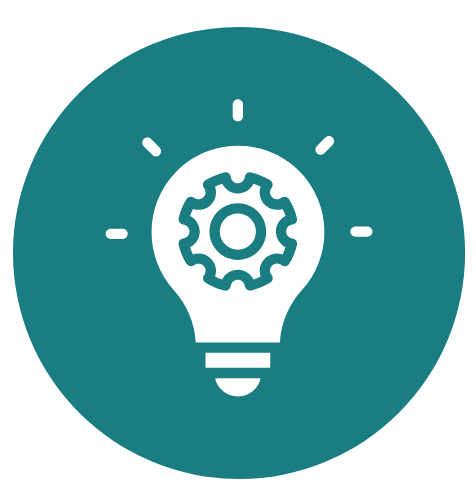 Geometric drawing of an outline square with sections divided by vertical, horizontal, and circle lines.