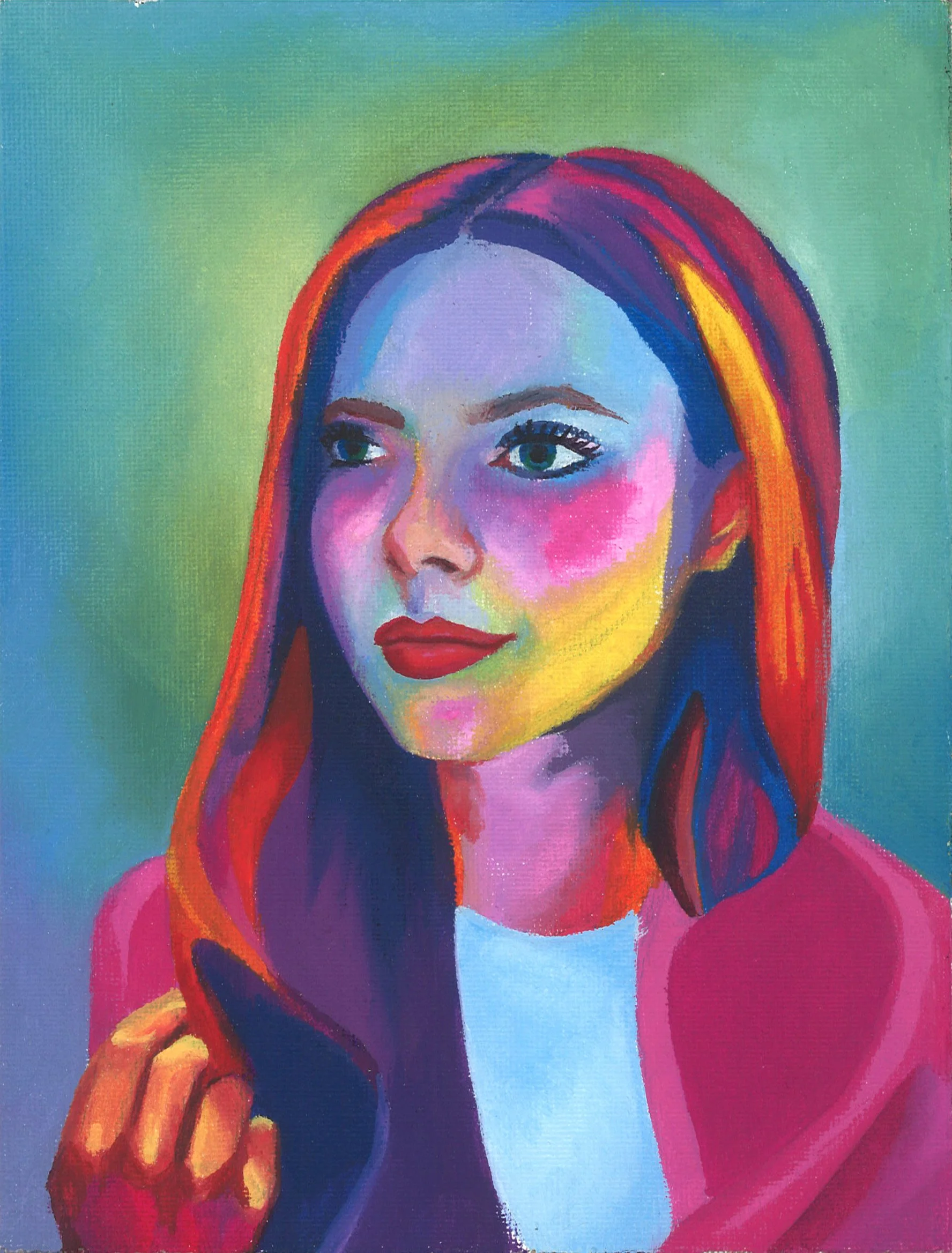 Self Portrait, water-mixable oil paint (2022)