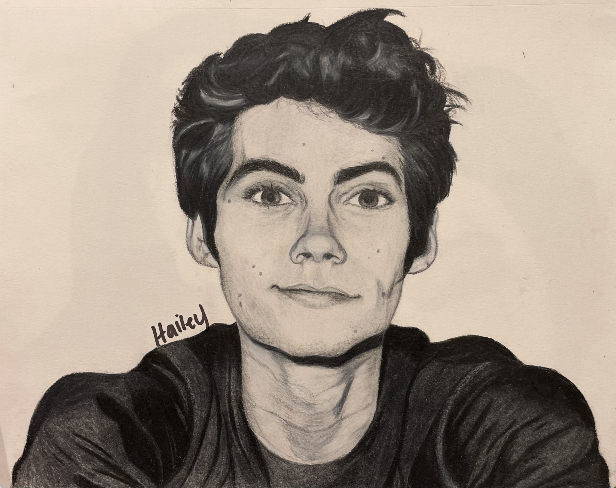 Dylan O'Brien, colored pencil (2018)