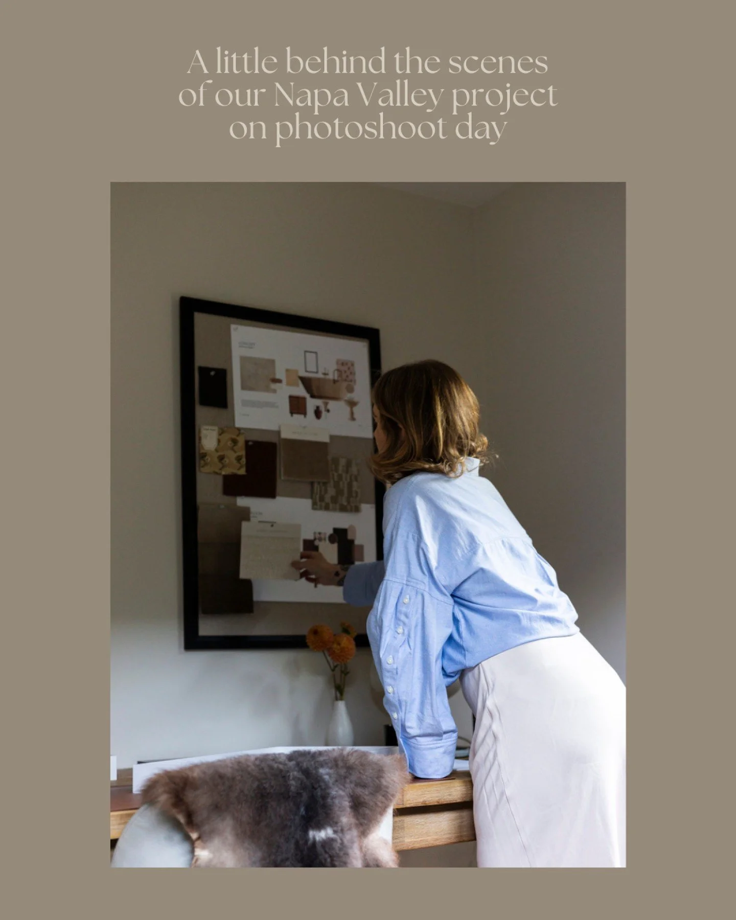 Behind the scenes magic! We had an incredible photoshoot that truly captured the essence of what I love about interior design. 

And of course, I couldn't resist sharing a glimpse of my adorable assistant who decided that the best way to support the 
