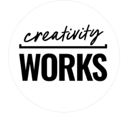 Logo of 'Creativity Works' on a white background.