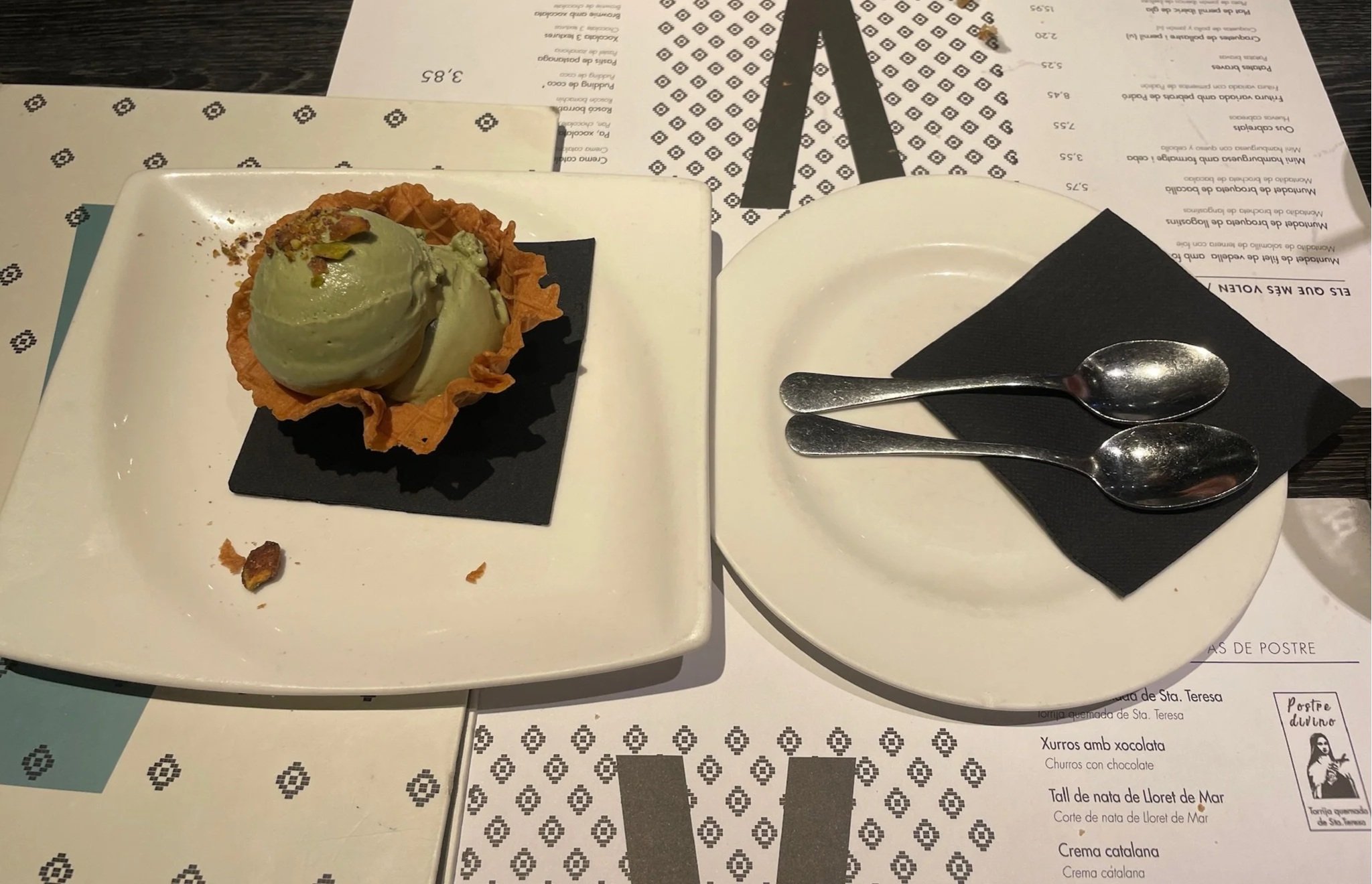 tried to share homemade pistachio gelato... we ended up going back the next day and each got our own.