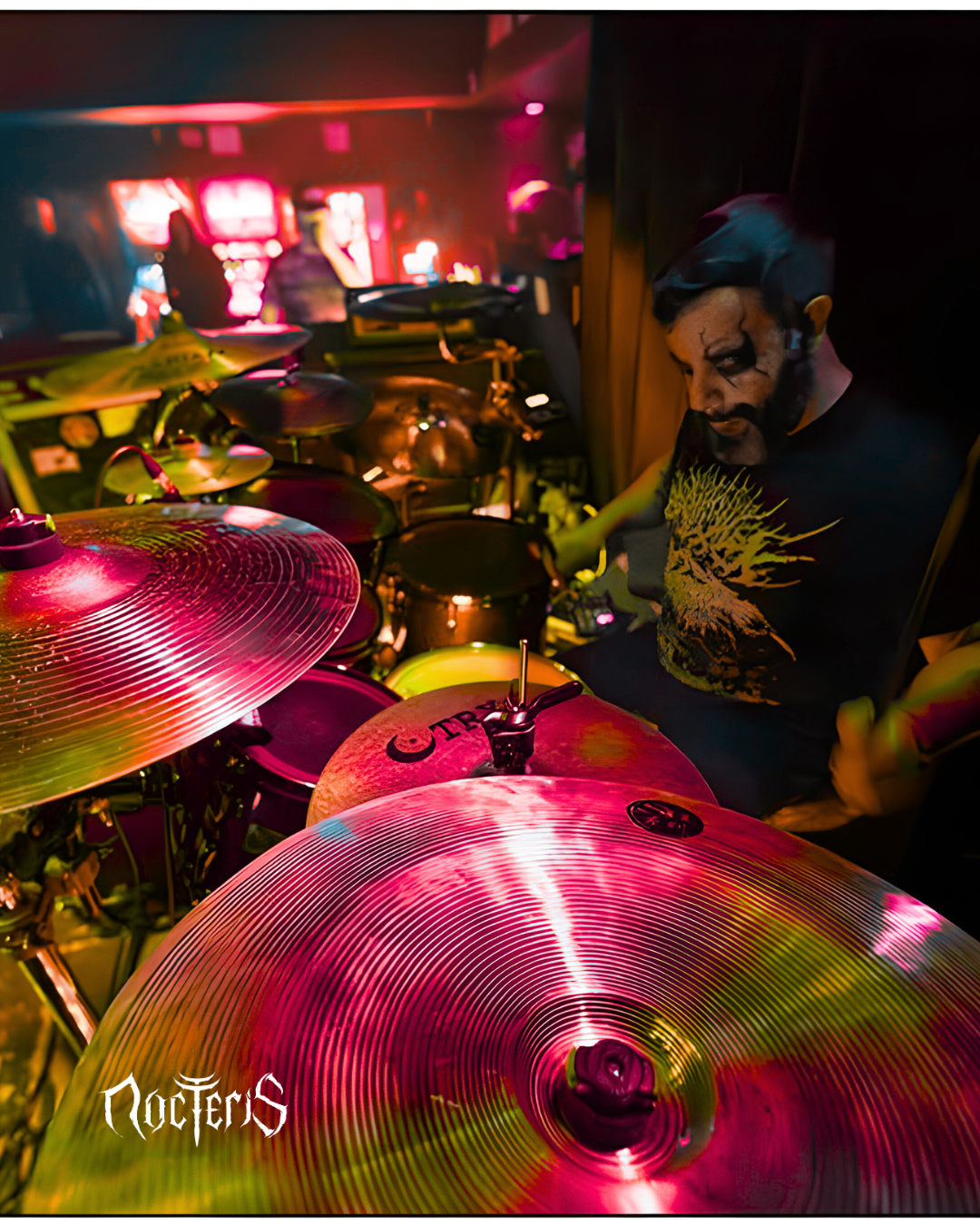 live performance photography and social content for metal band Nocteris