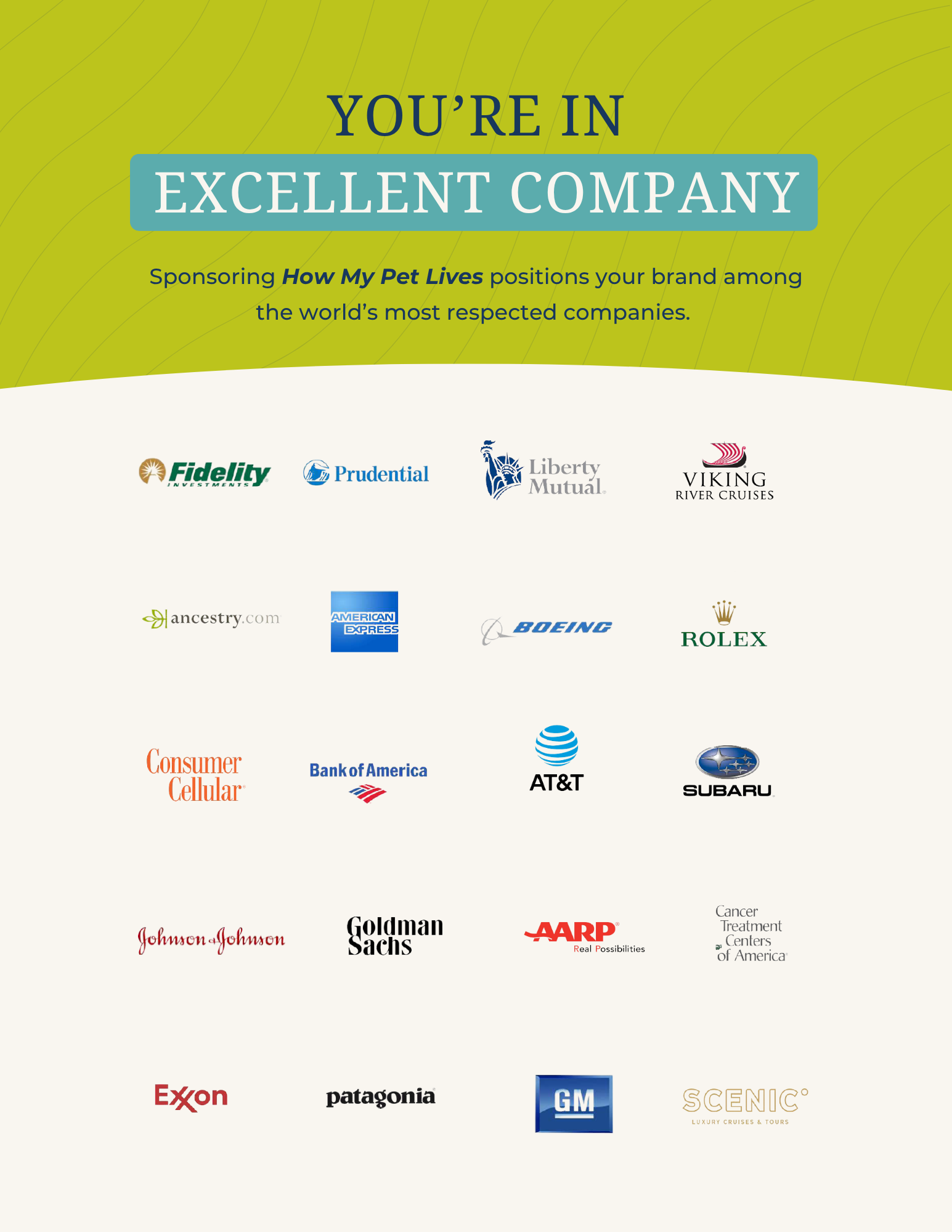 television show branding and sponsorship presentation design for media partnerships