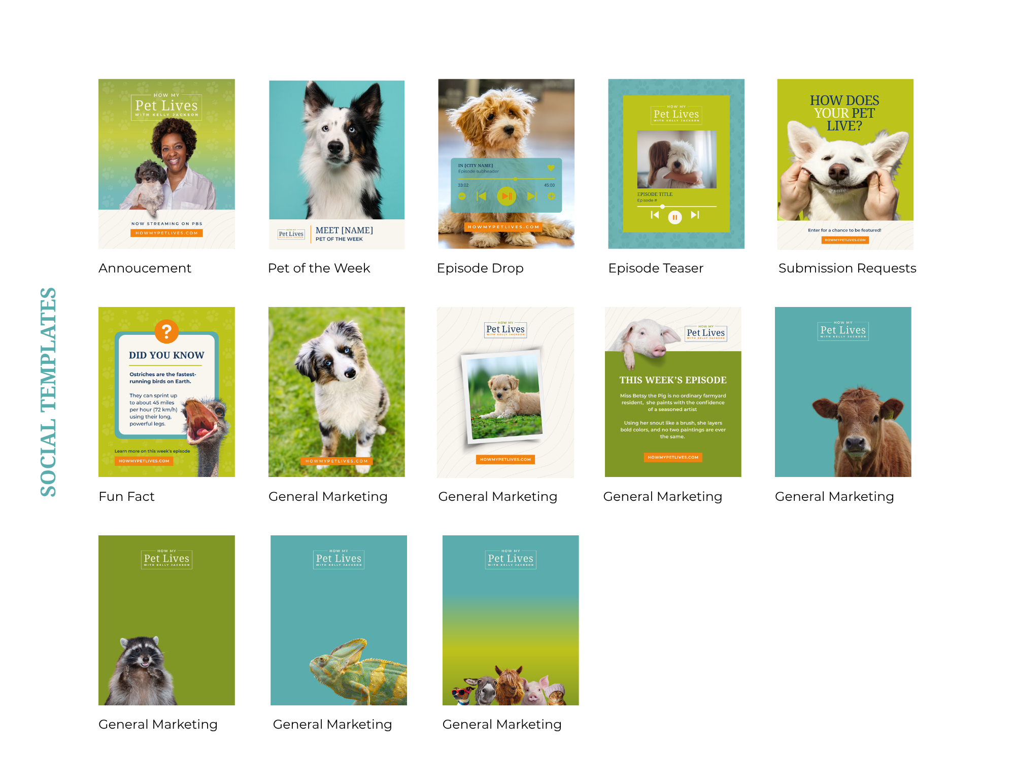 social media templates and content design system for television show marketing and ongoing campaigns