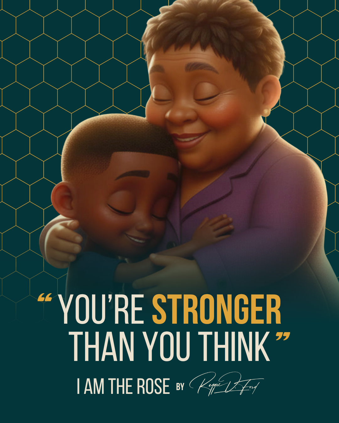 motivational social media graphic for children’s book I Am the Rose emotional messaging campaign
