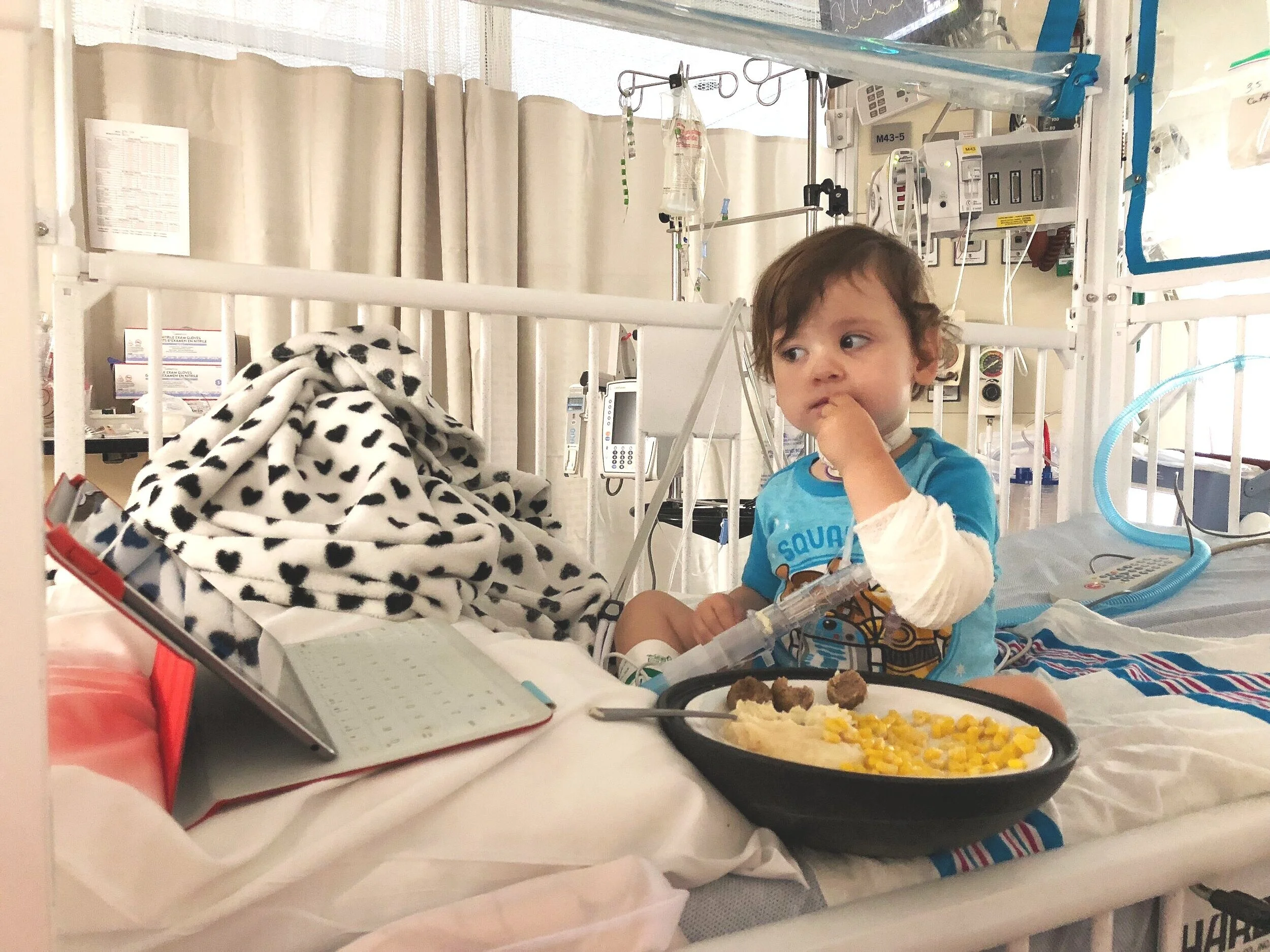 Having a sick kid takes practice...