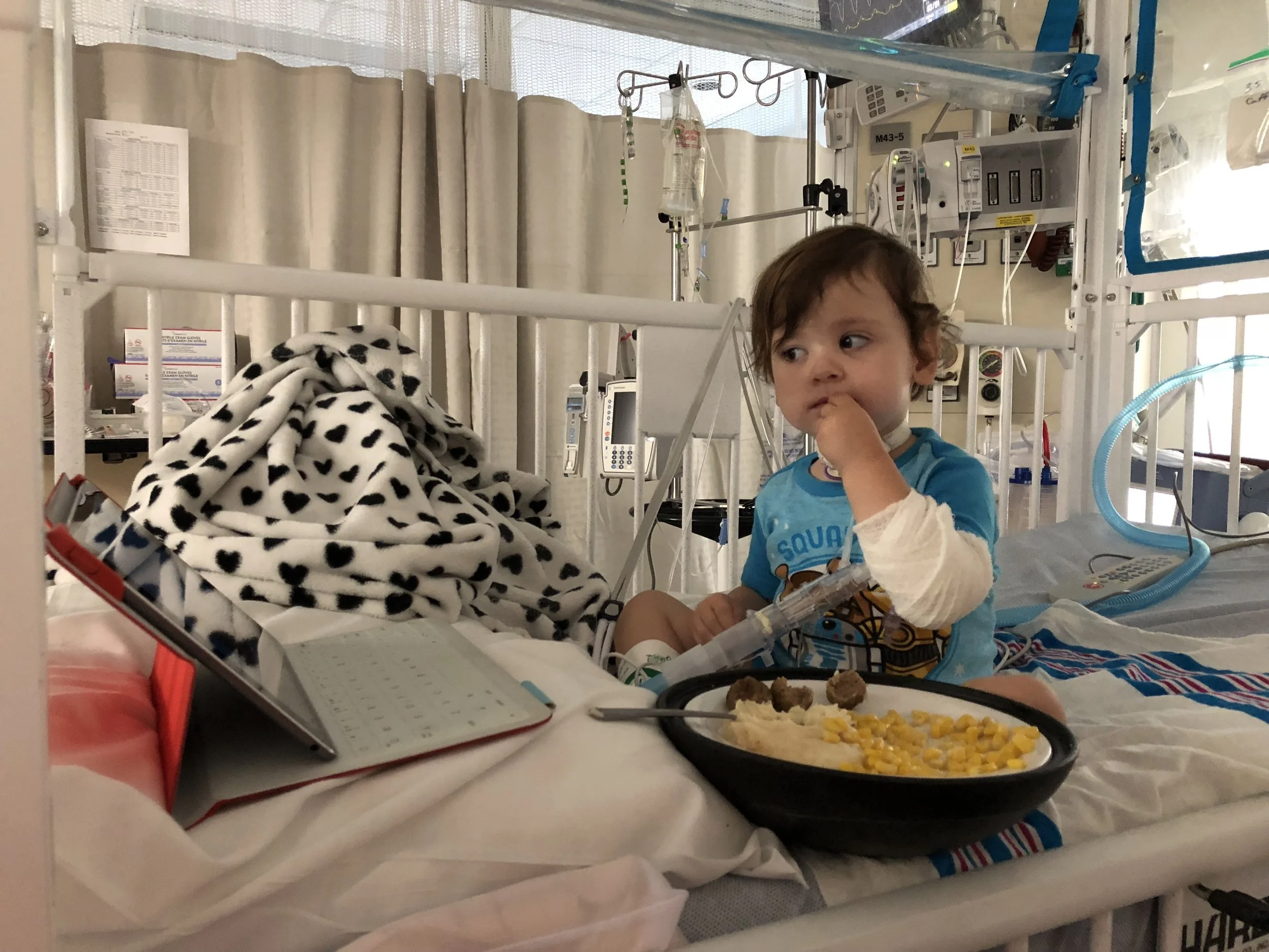 Having a sick kid takes practice... 