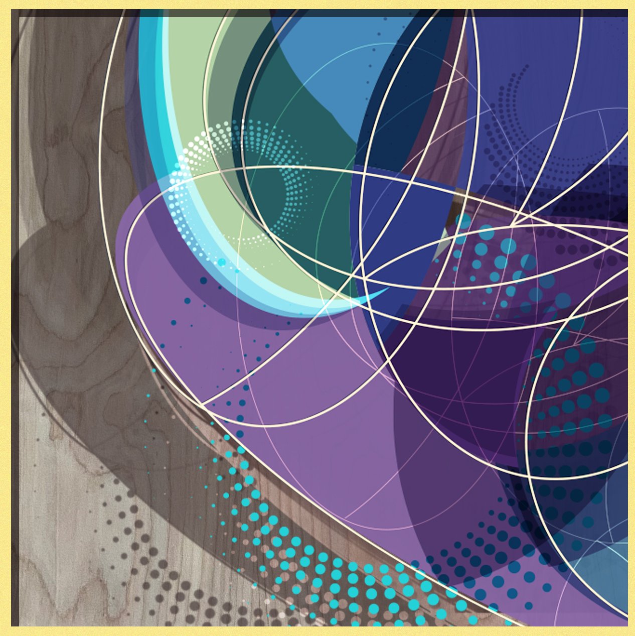 Abstract Design concept for letter O with fireflies and water patterns for nursery art