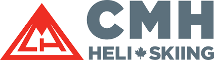 CMH Heli Skiing logo feature a stylized triangle and CMH letters