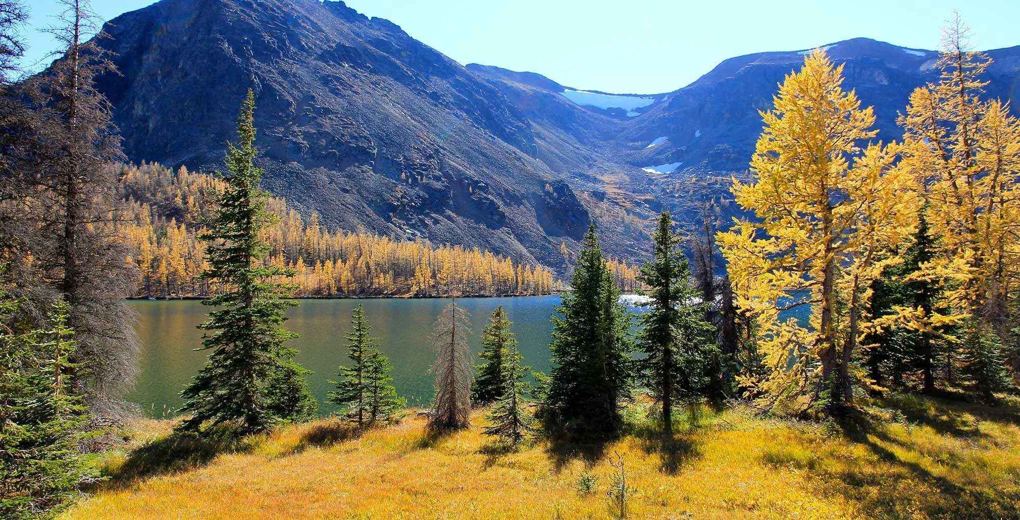 Scenic view of the lake near Cathedral Lake Lodge