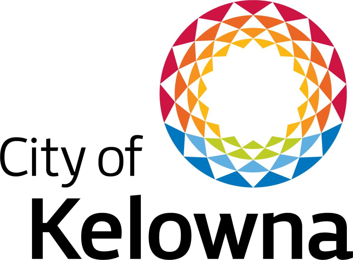 City of Kelowna logo with colourful icon