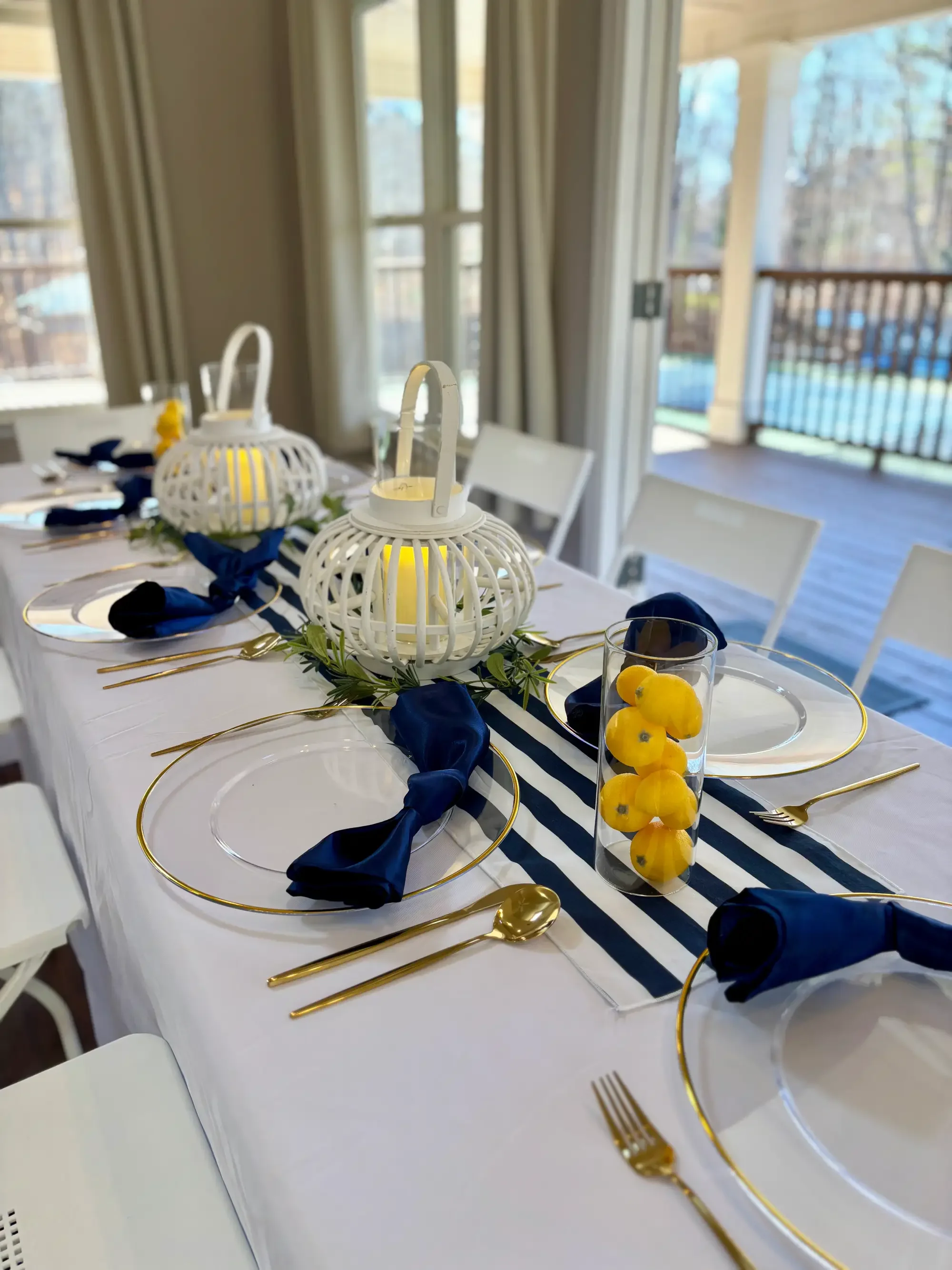 Coastal elegant table setting by Defining Moments Special Events
