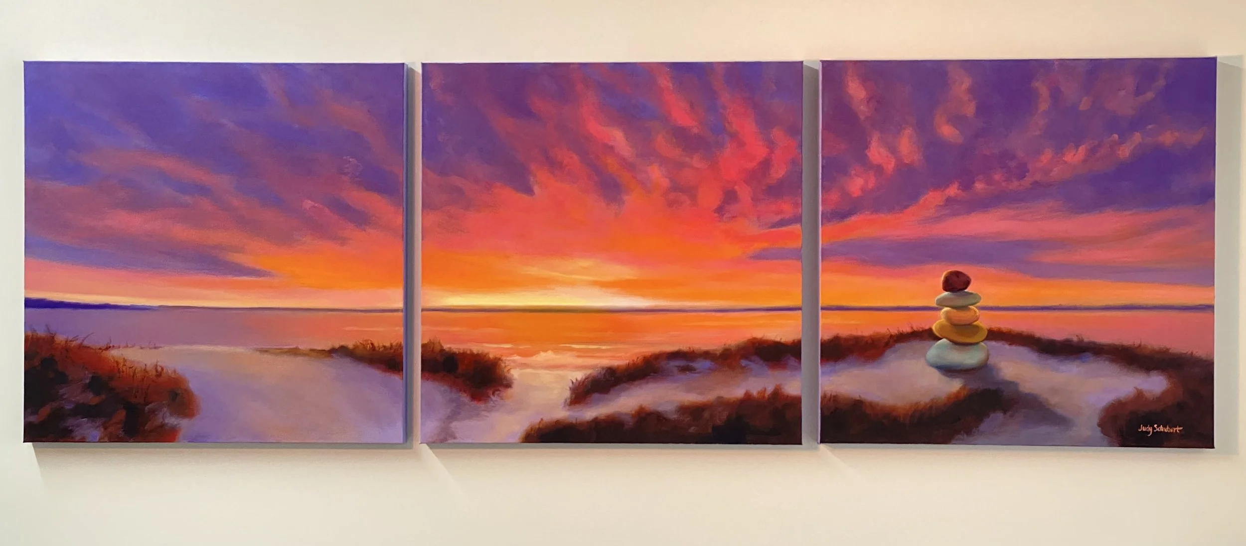 New Day Dawning 24x72 Triptych Private Collection