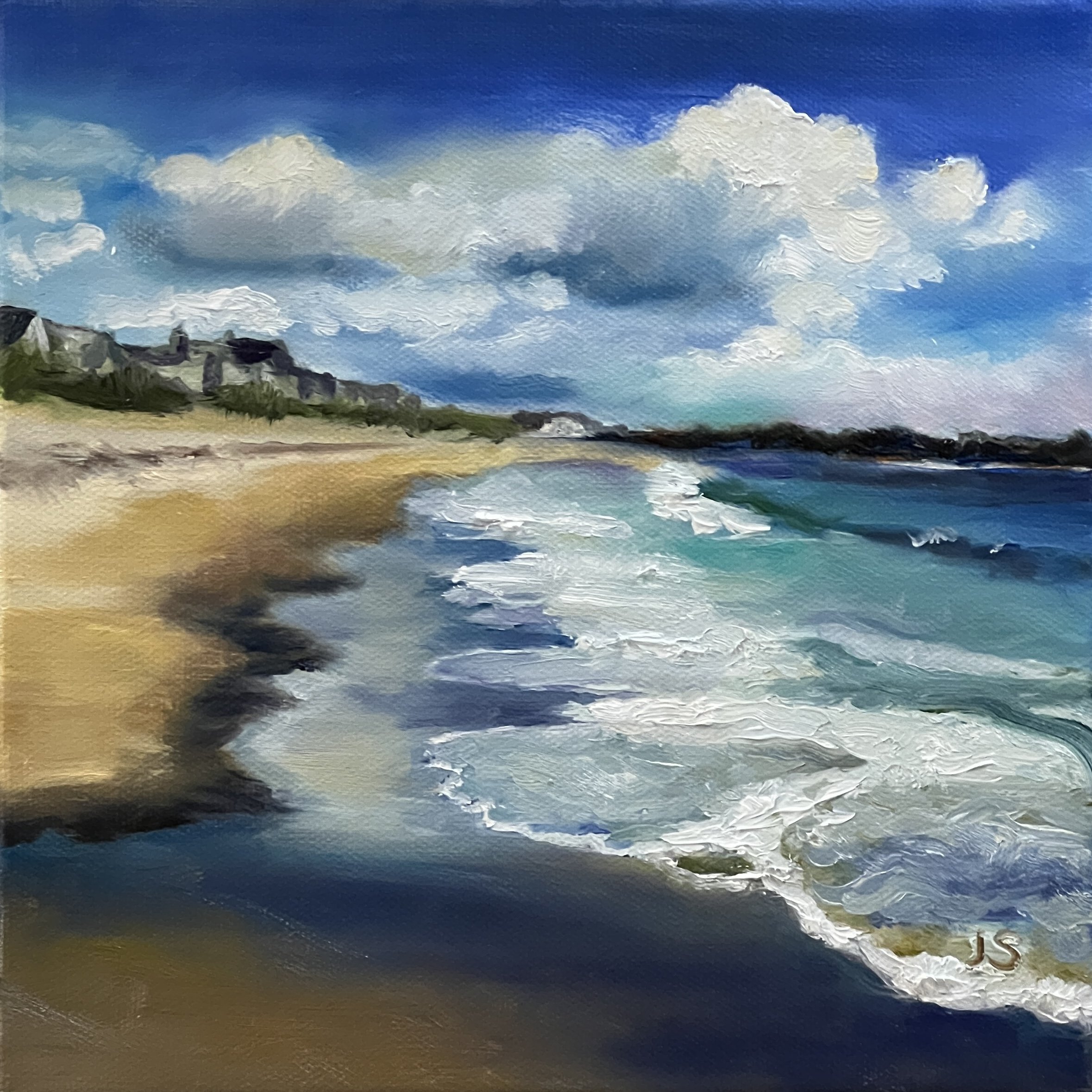 Sunny Day at the Beach 8x8 Sold