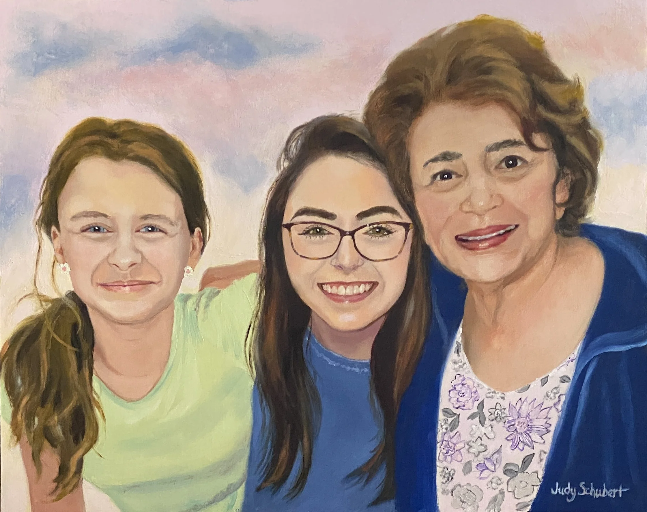 Brooklyn, Megan & Grandma Darling 16x20 Sold