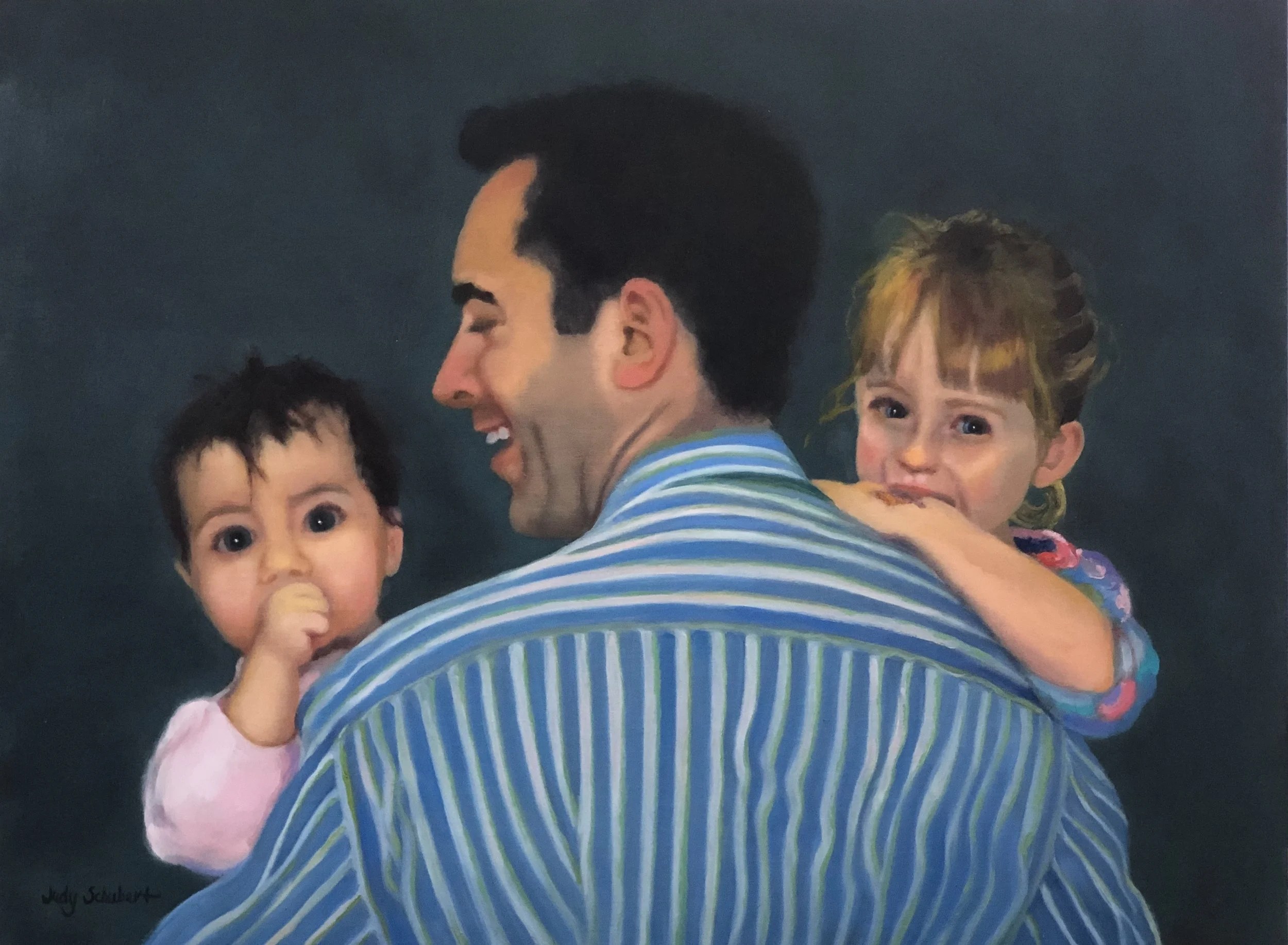 Mark and the Girls 18x14 Sold