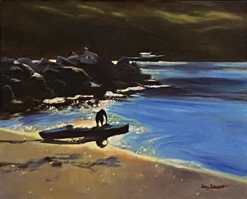 Fish Beach, Twilight Departure 16x20 $1,200