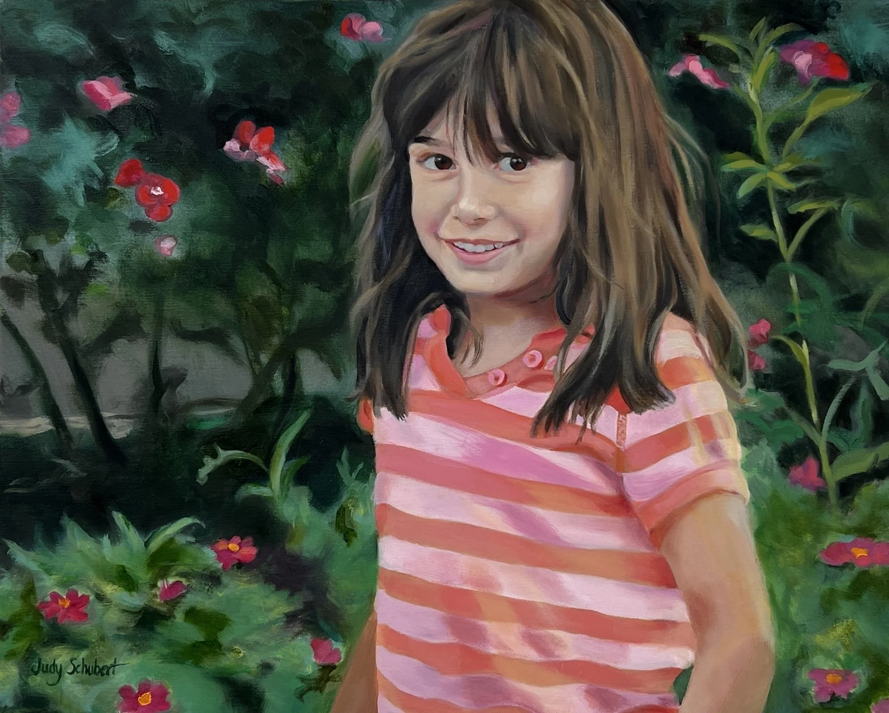Emily Striped Shirt 24x30 Private Collection