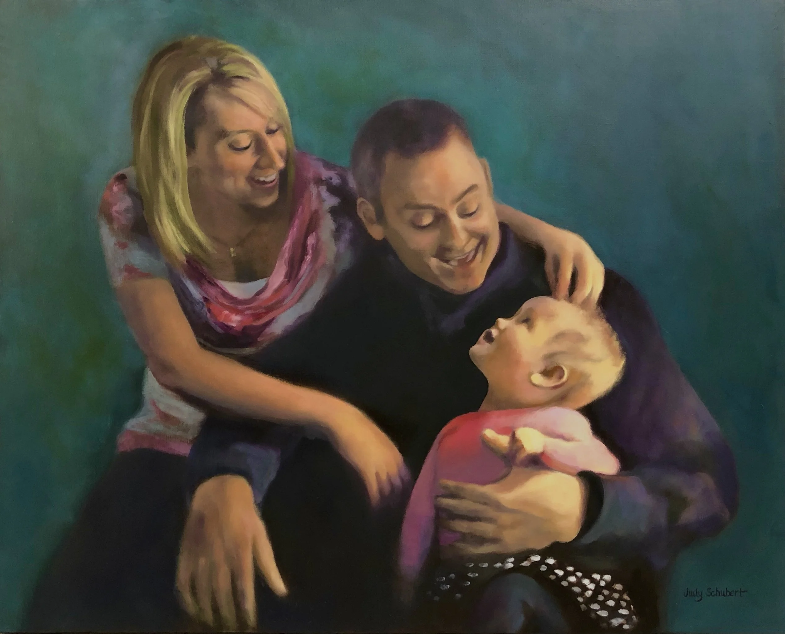 The Mitchell Family 24x30 Sold