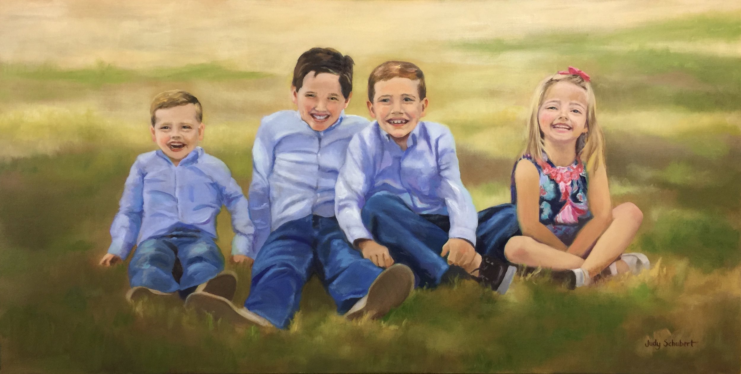 The McGinn Children 18x36 Sold